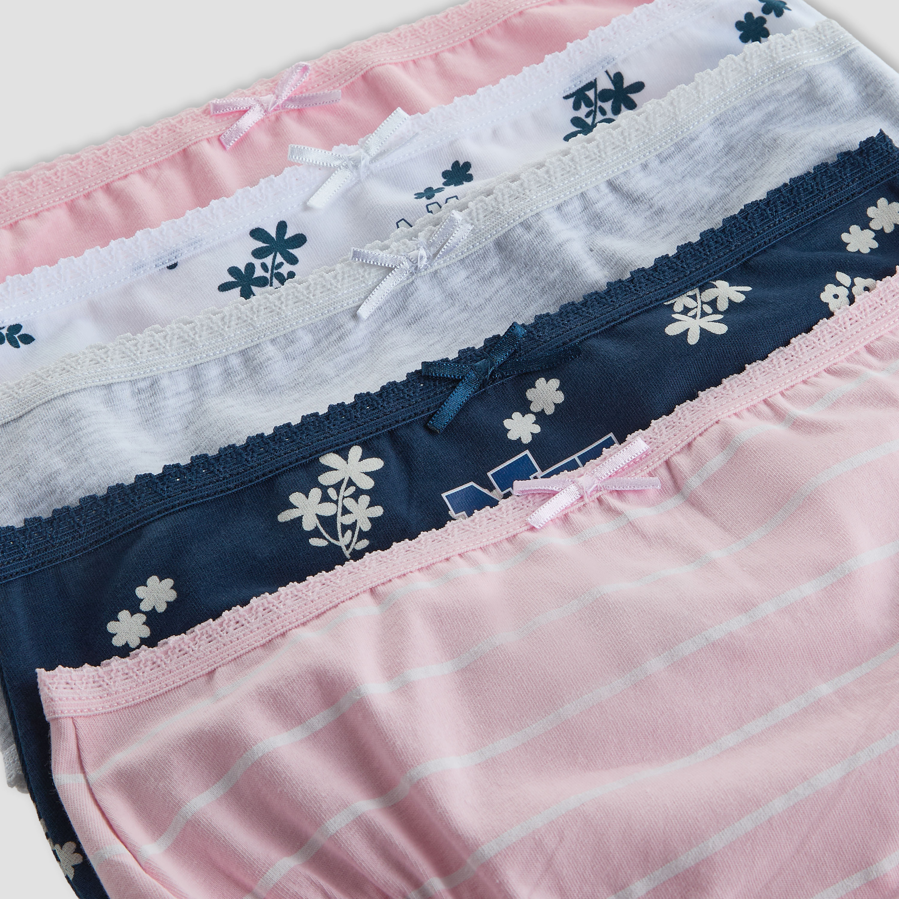 Pack of 5 Juniors Cotton Briefs with Assorted Prints-girls-clothing-innerwear-panties-image-7