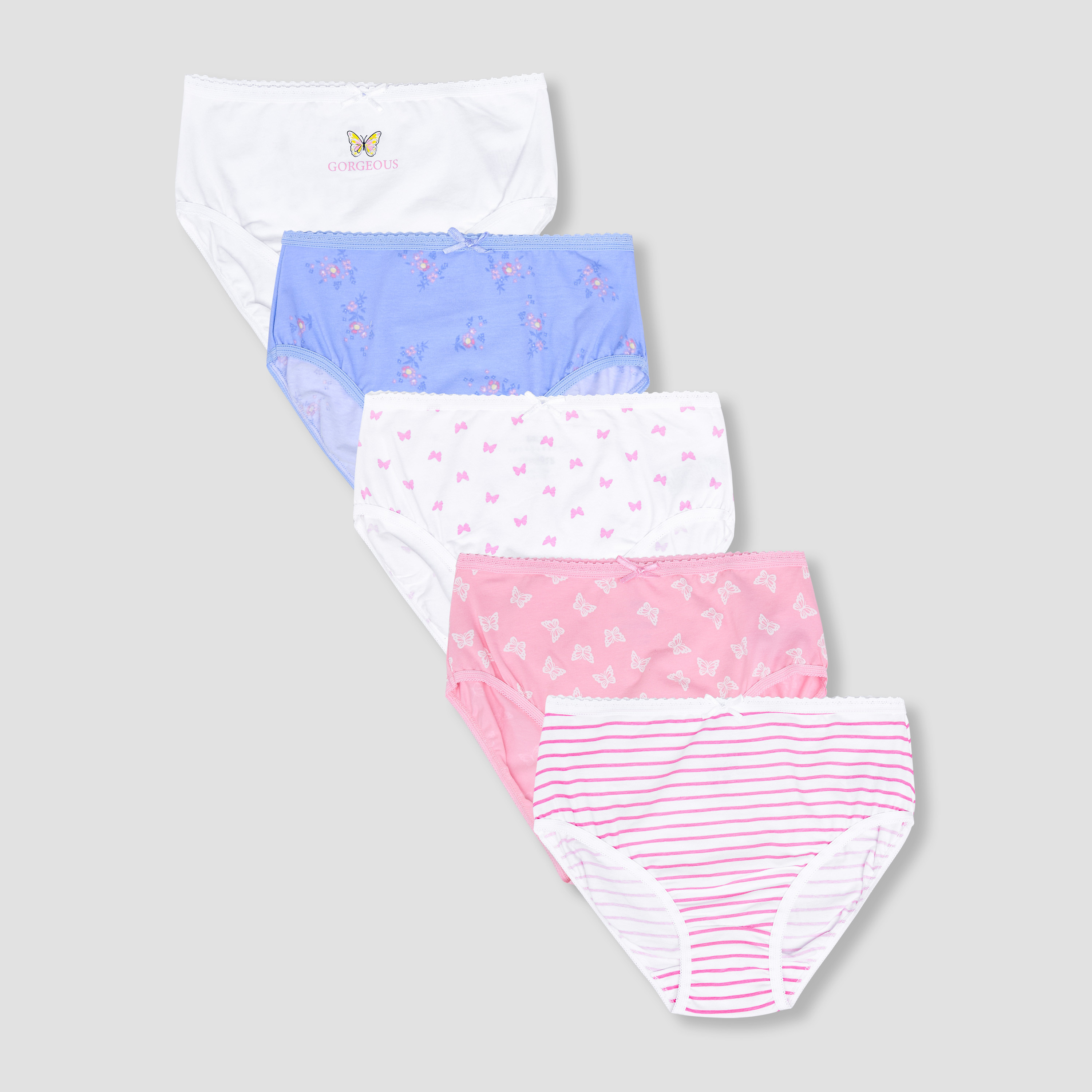 Pack of 5 Juniors Cotton Briefs with Print-girls-clothing-innerwear-panties-image-1