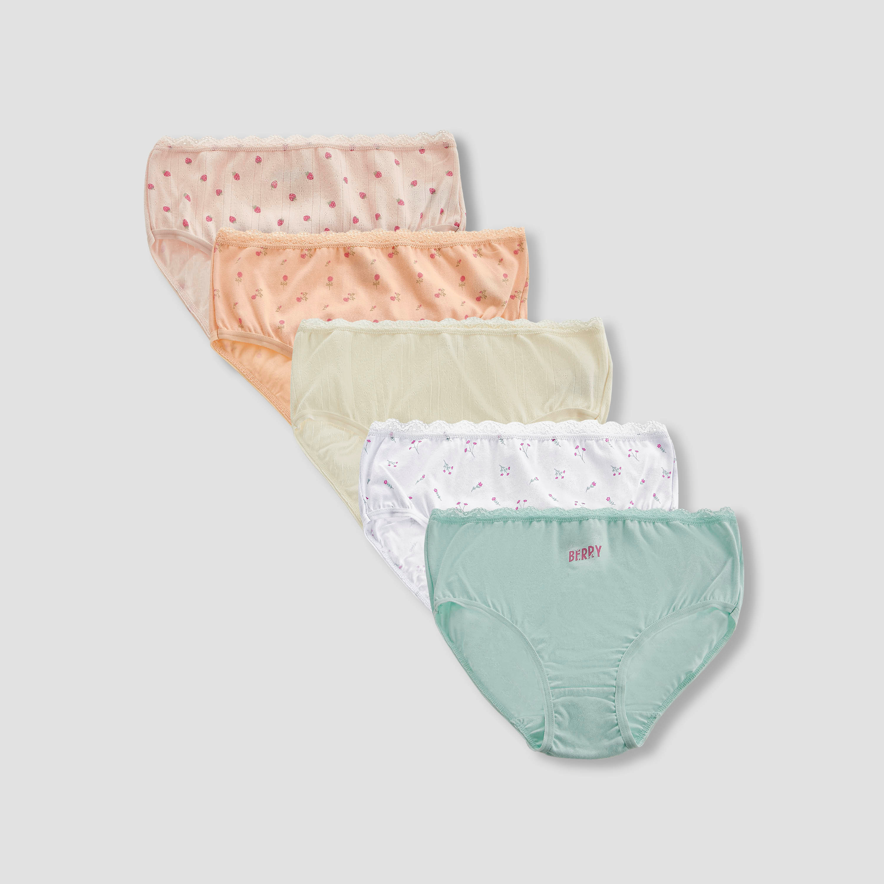 Pack of 5 Juniors Cotton Briefs with Assorted Design-girls-clothing-innerwear-panties-image-1