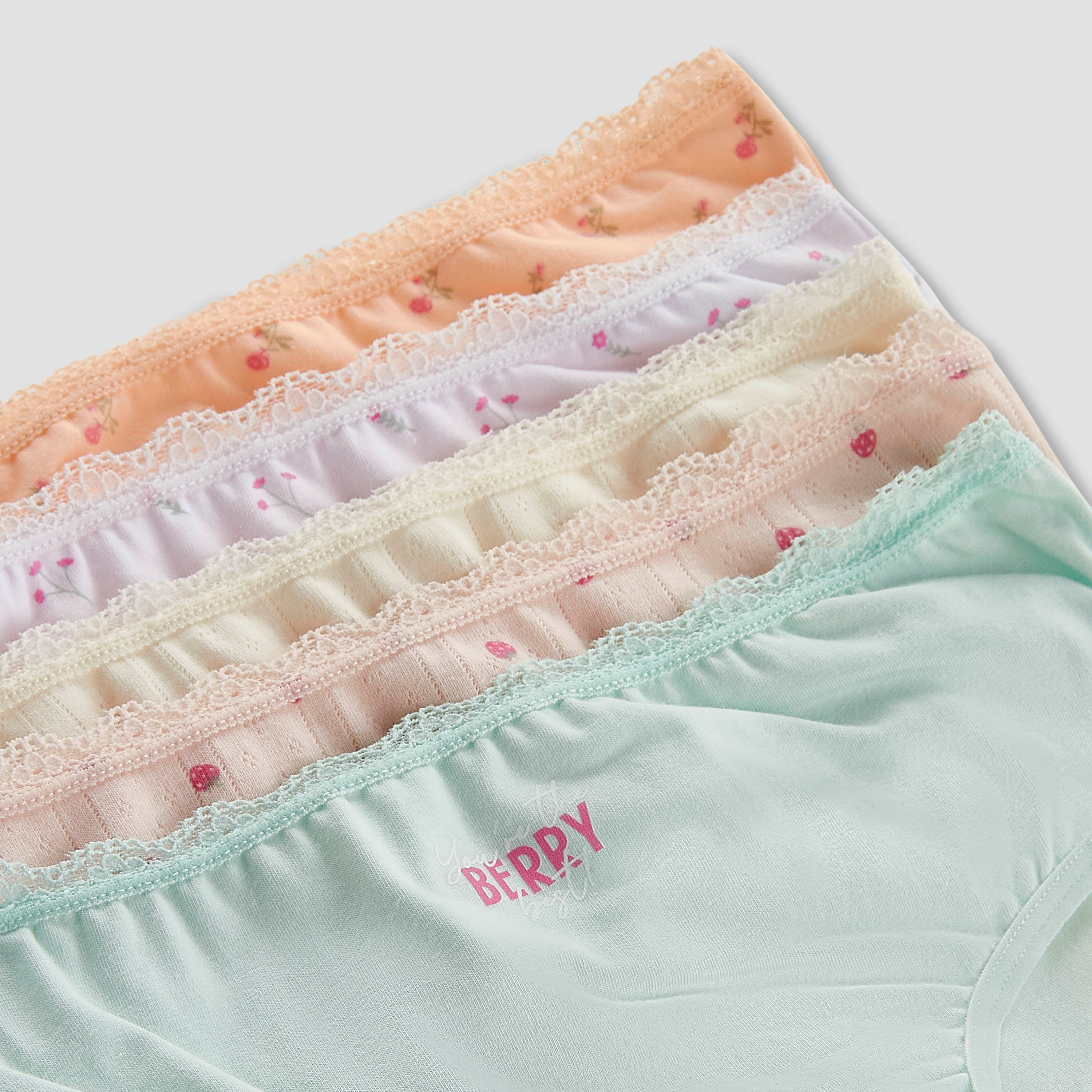Pack of 5 Juniors Cotton Briefs with Assorted Design-girls-clothing-innerwear-panties-image-7