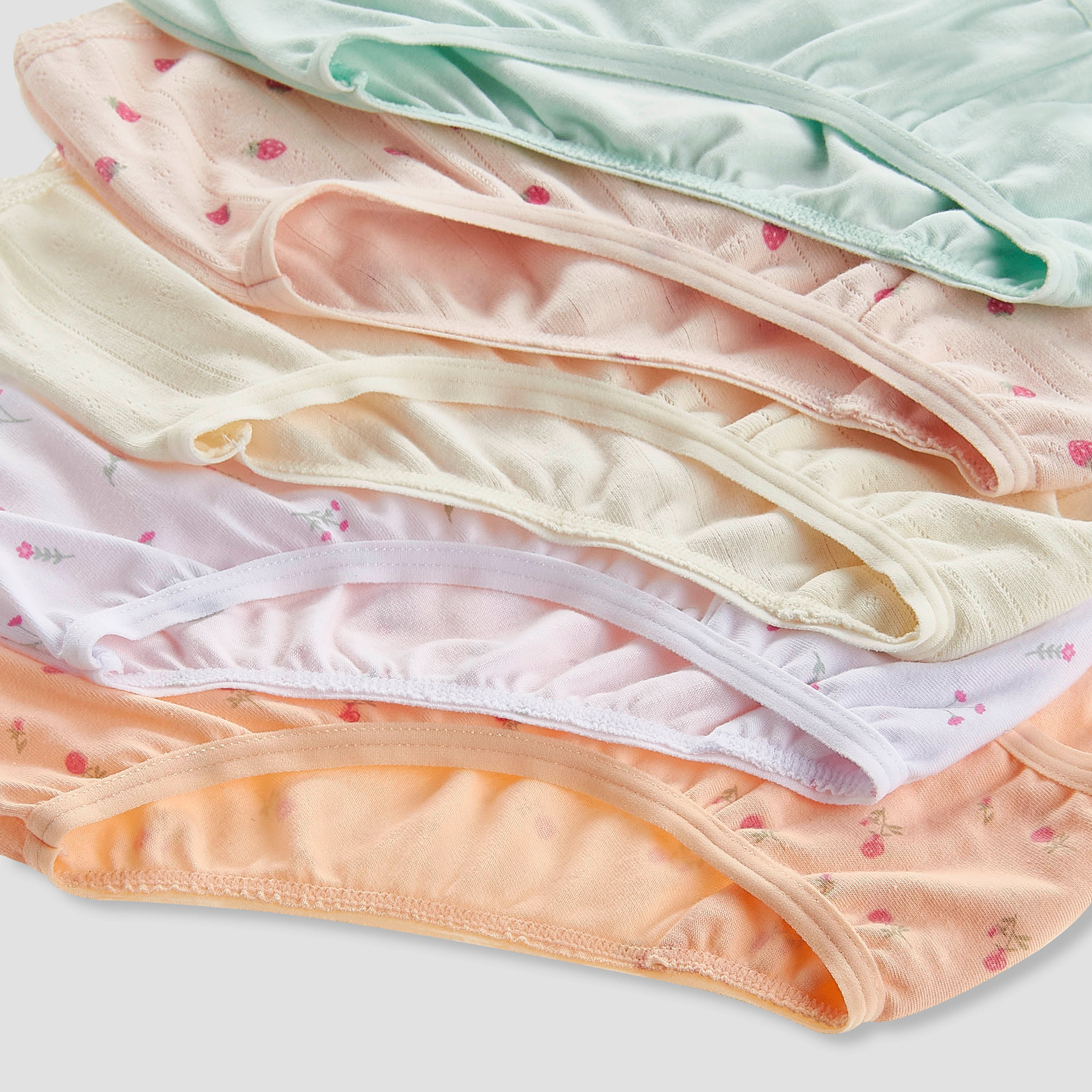 Pack of 5 Juniors Cotton Briefs with Assorted Design-girls-clothing-innerwear-panties-image-8