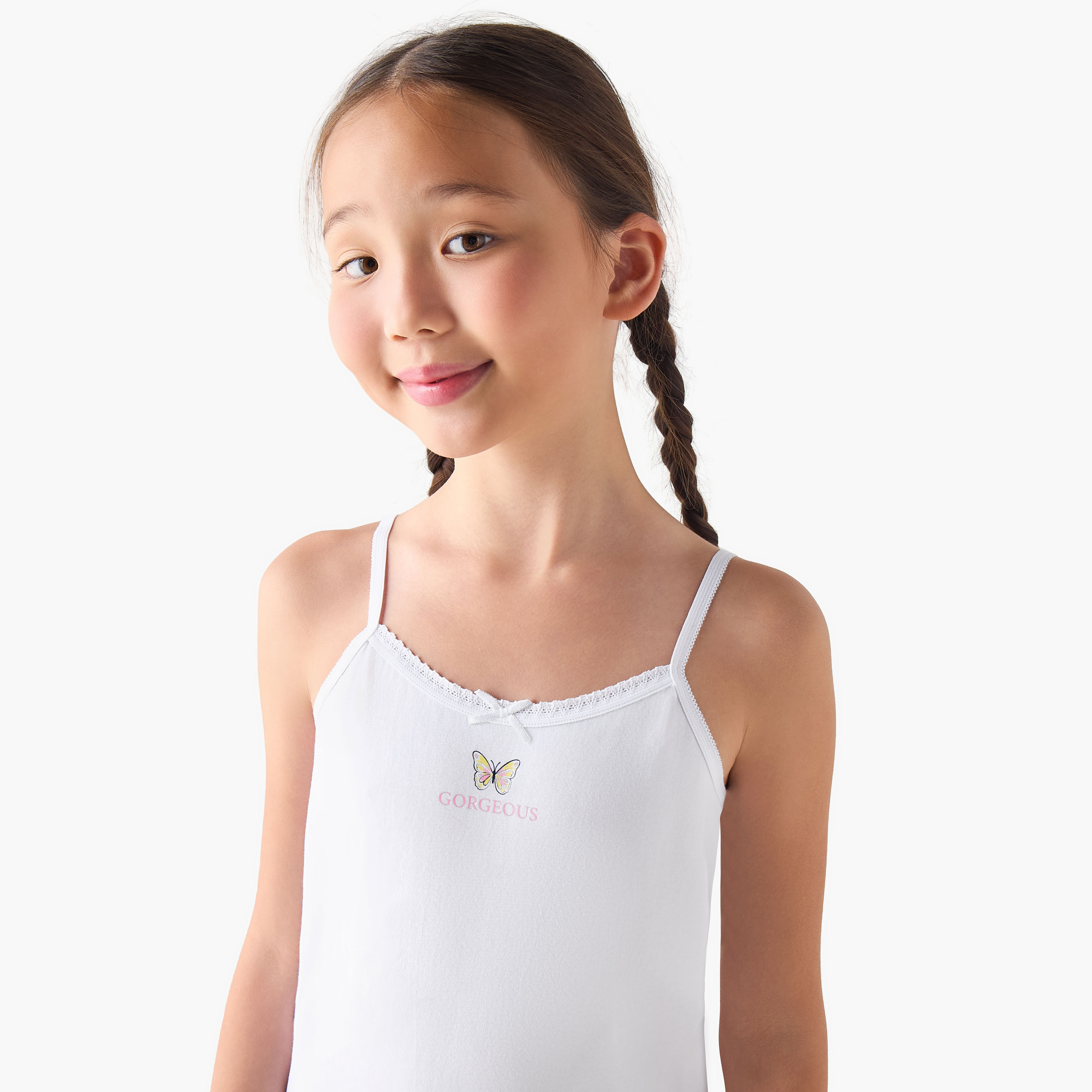 Pack of 3 Juniors Cotton Square Neck Vest with Assorted Print-girls-clothing-innerwear-vests-image-6