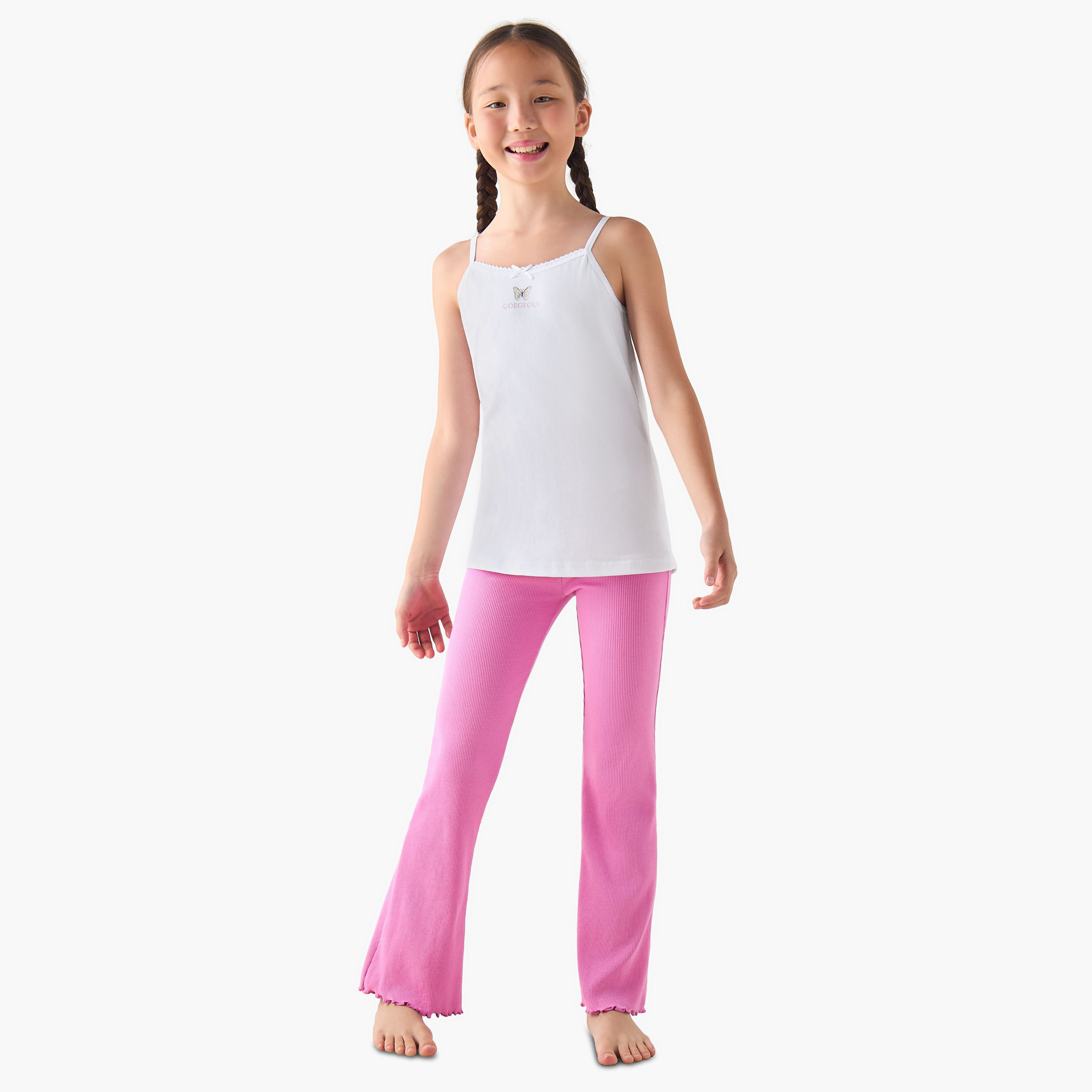 Pack of 3 Juniors Cotton Square Neck Vest with Assorted Print-girls-clothing-innerwear-vests-image-8