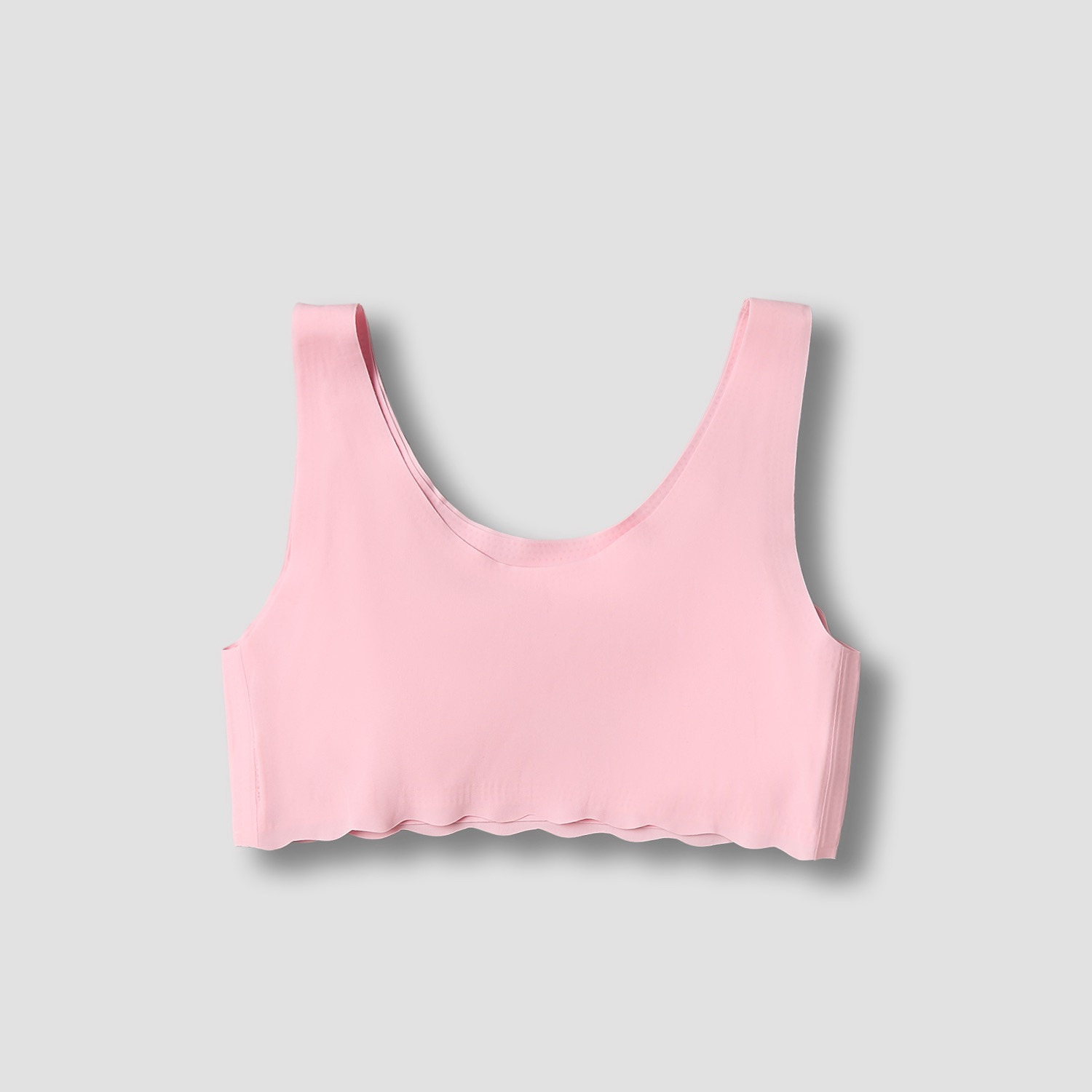 Juniors Cotton Trainer Bra with Scallop Hem-girls-clothing-innerwear-bras-image-1