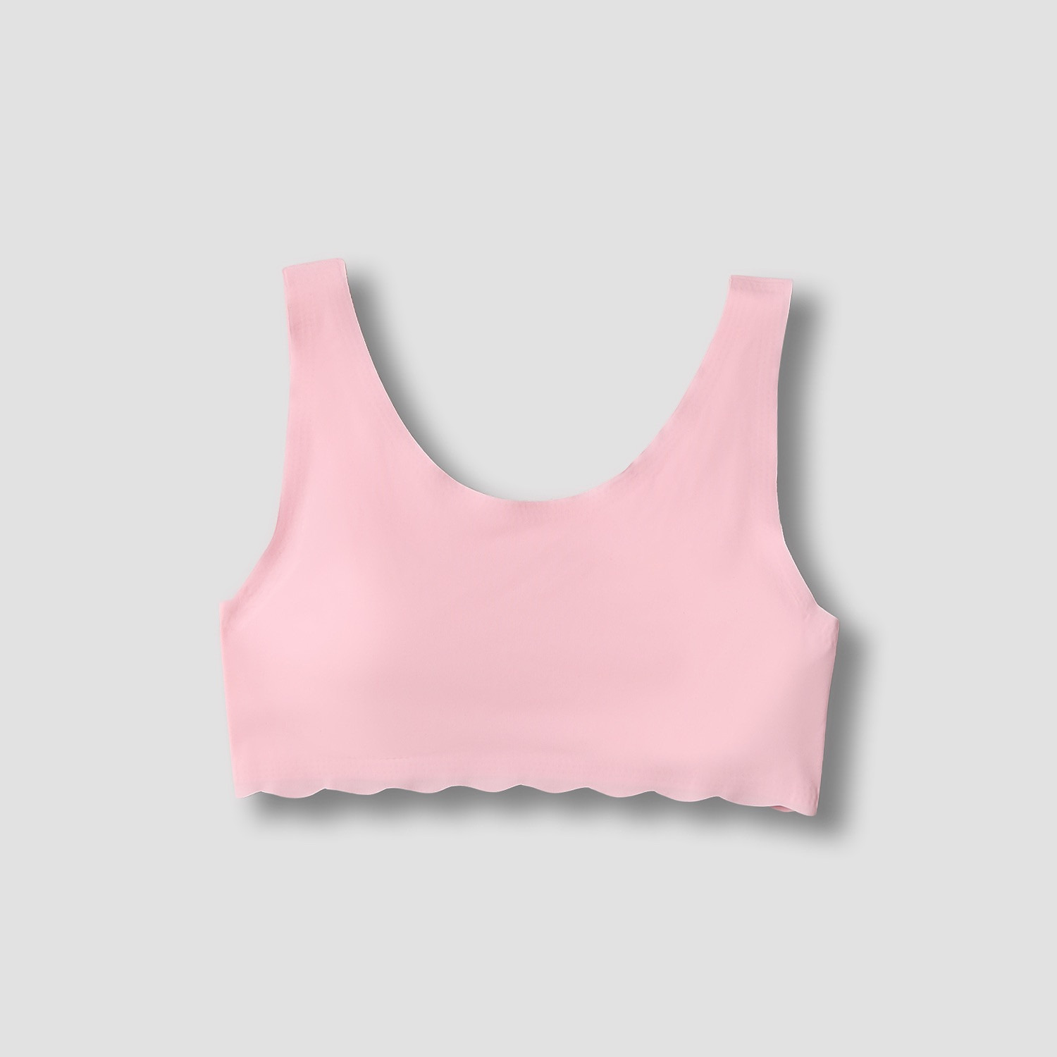 Juniors Cotton Trainer Bra with Scallop Hem-girls-clothing-innerwear-bras-image-2