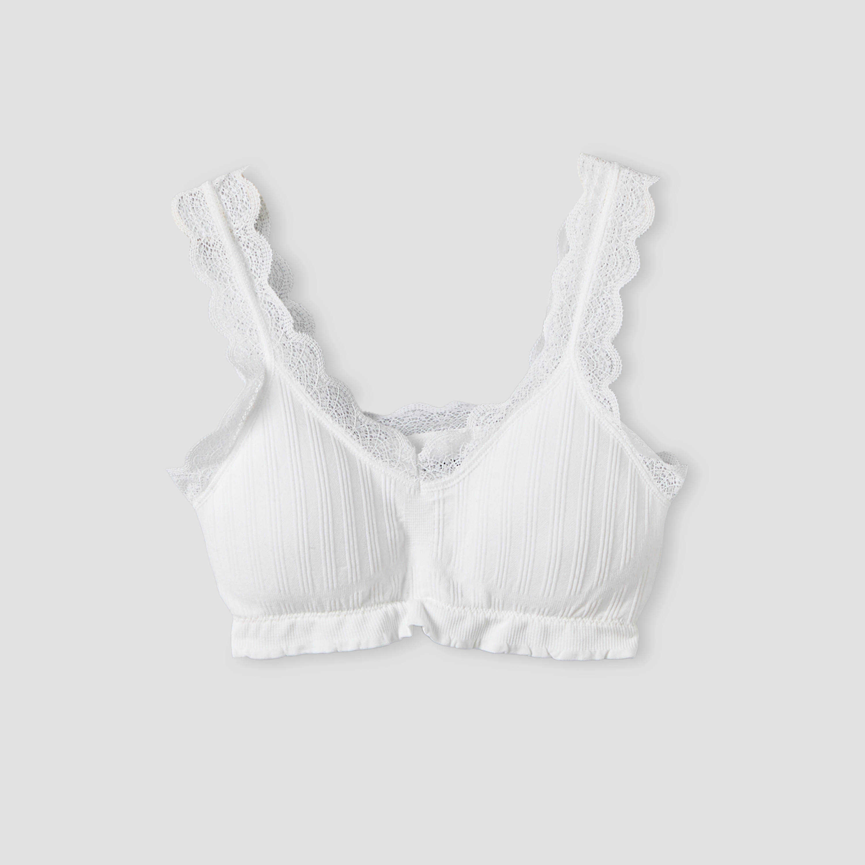 Pack of 2 Juniors Trainer Bra with Lace Trim-girls-clothing-innerwear-bras-image-5
