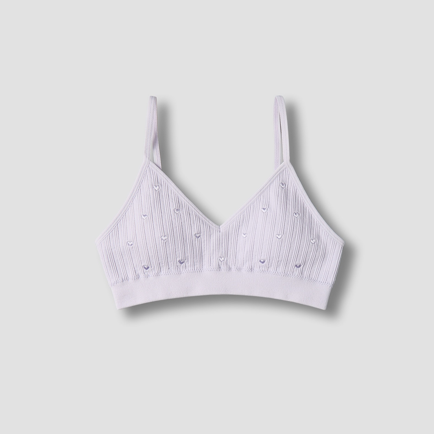 Juniors Cotton Trainer Bra with Heart Embroidery-girls-clothing-innerwear-bras-image-1