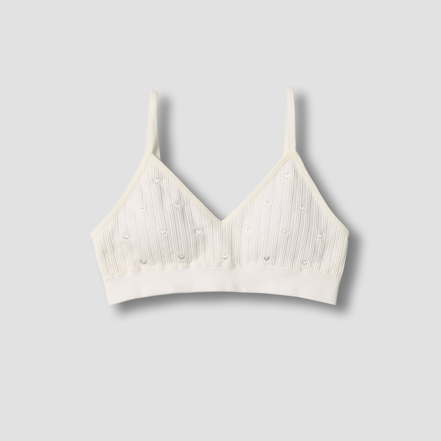 صدرية تدريب قطن بتطريز قلب من جونيورز-girls-clothing-innerwear-bras-image-1
