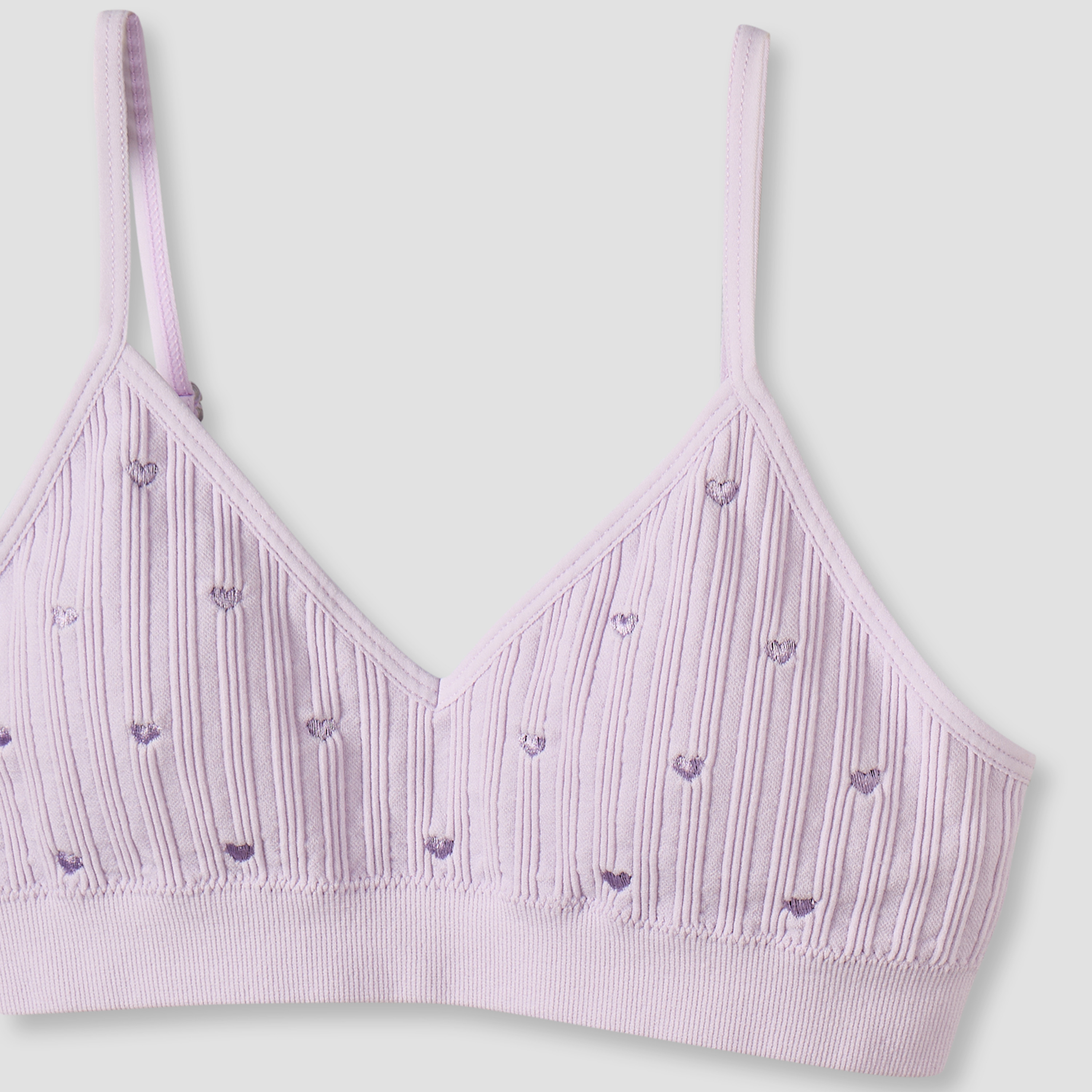 صدرية تدريب قطن بتطريز قلب من جونيورز-girls-clothing-innerwear-bras-image-3