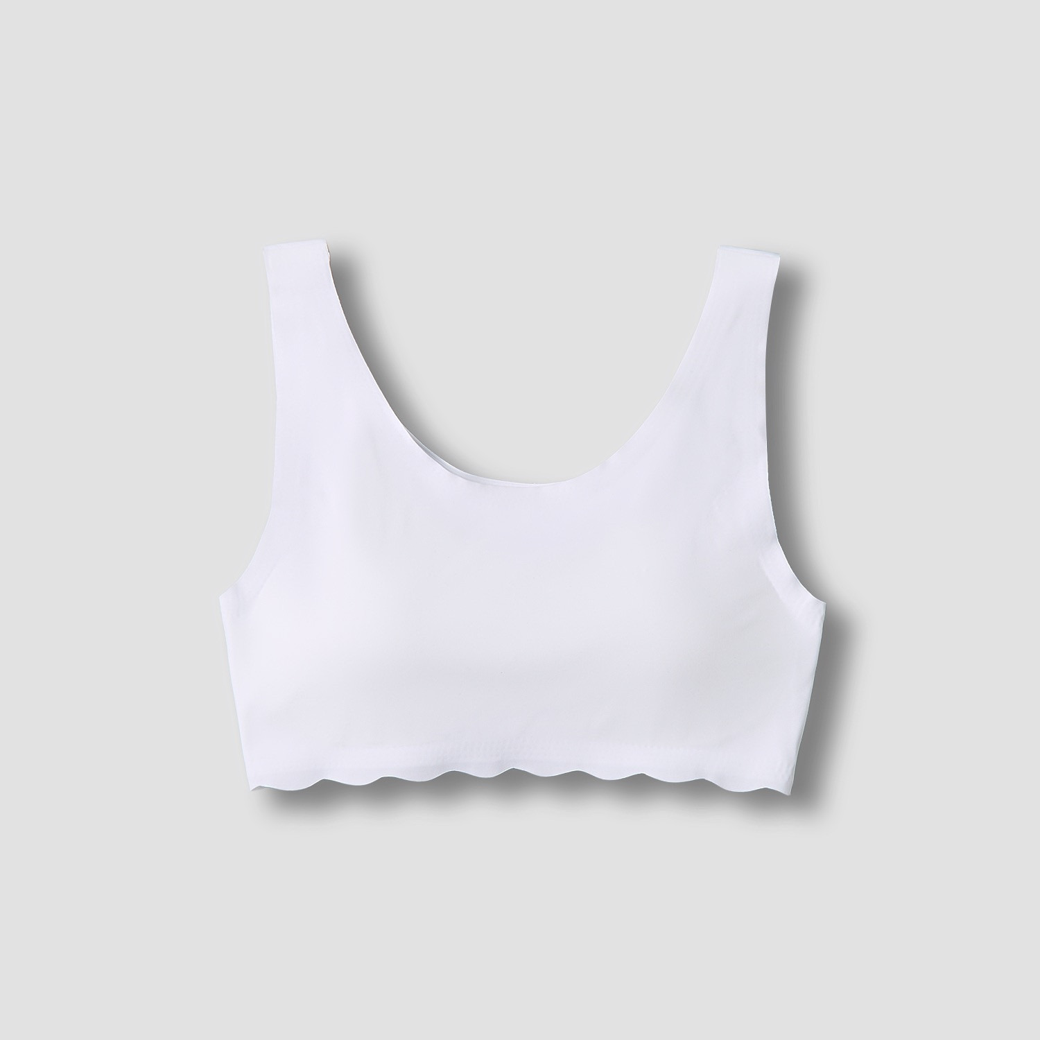 Juniors Cotton Trainer Bra with Scallop Hem-girls-clothing-innerwear-bras-image-1