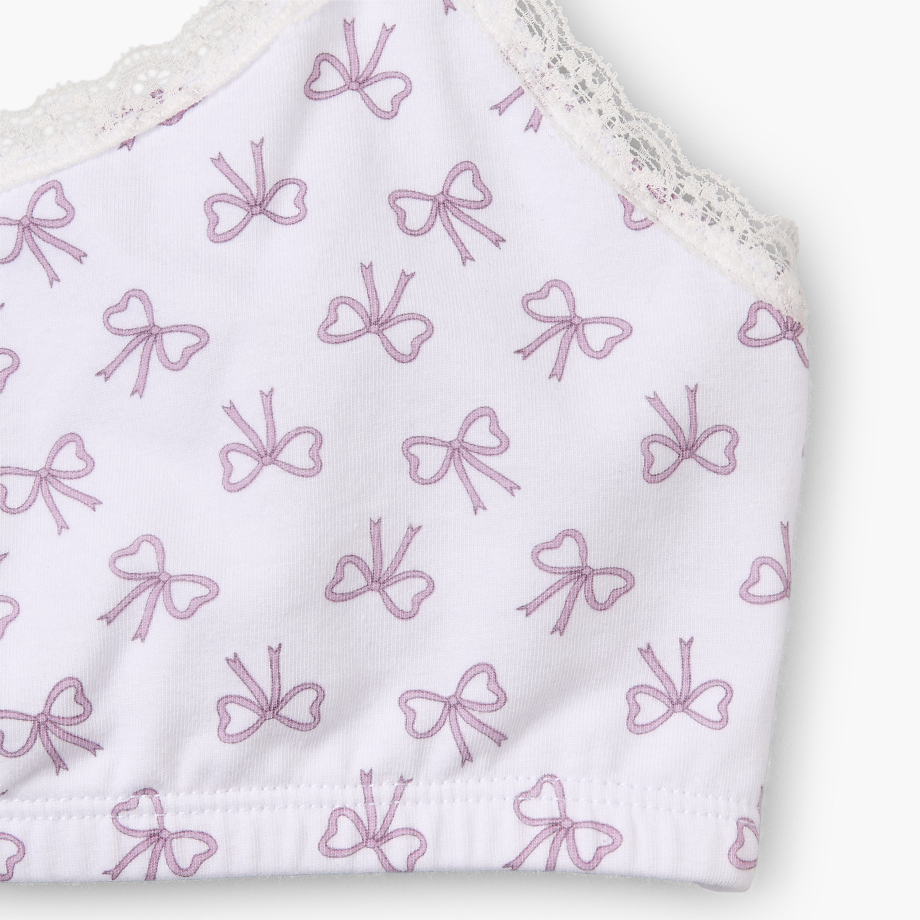 Pack of 2 Juniors Trainer Bra with Lace and Bow Trim-girls-clothing-innerwear-bras-image-7