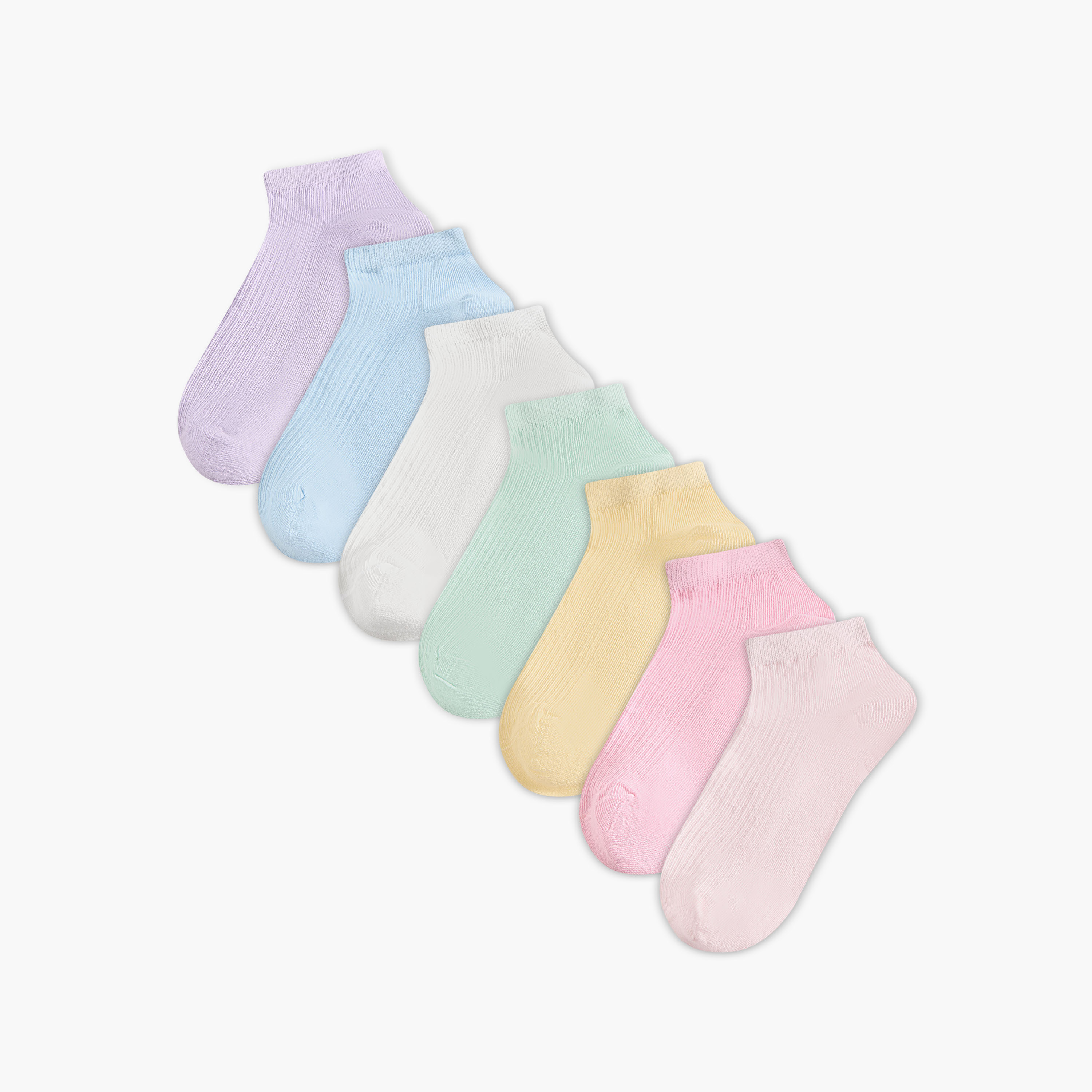 جوارب بارزة الملمس للبنات من جونيورز - عبوة من 7 أزواج-baby-girls-accessories-socks-image-1