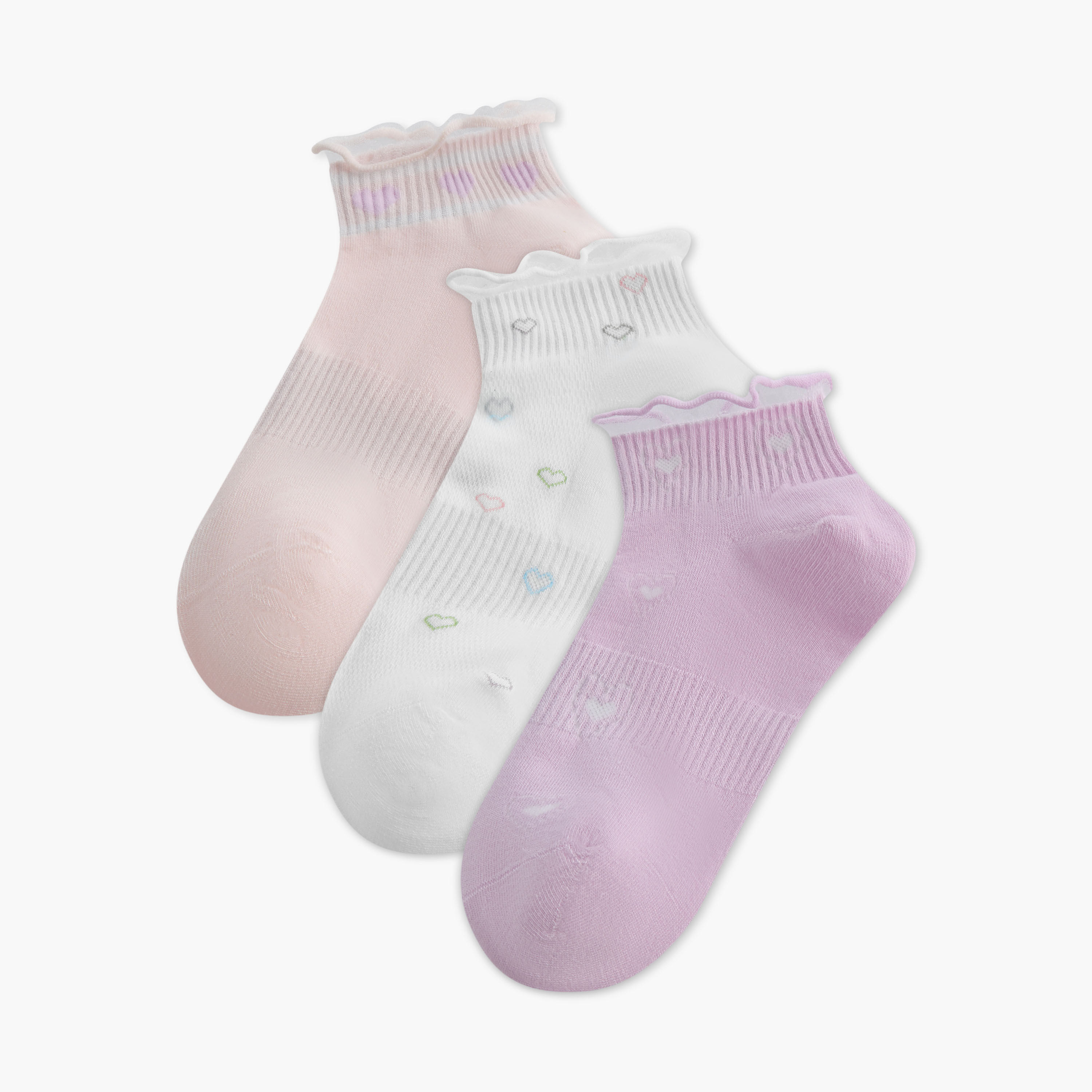 Pack of 3 Juniors Baby Girls Socks with Printed Design-baby-girls-accessories-socks-image-1