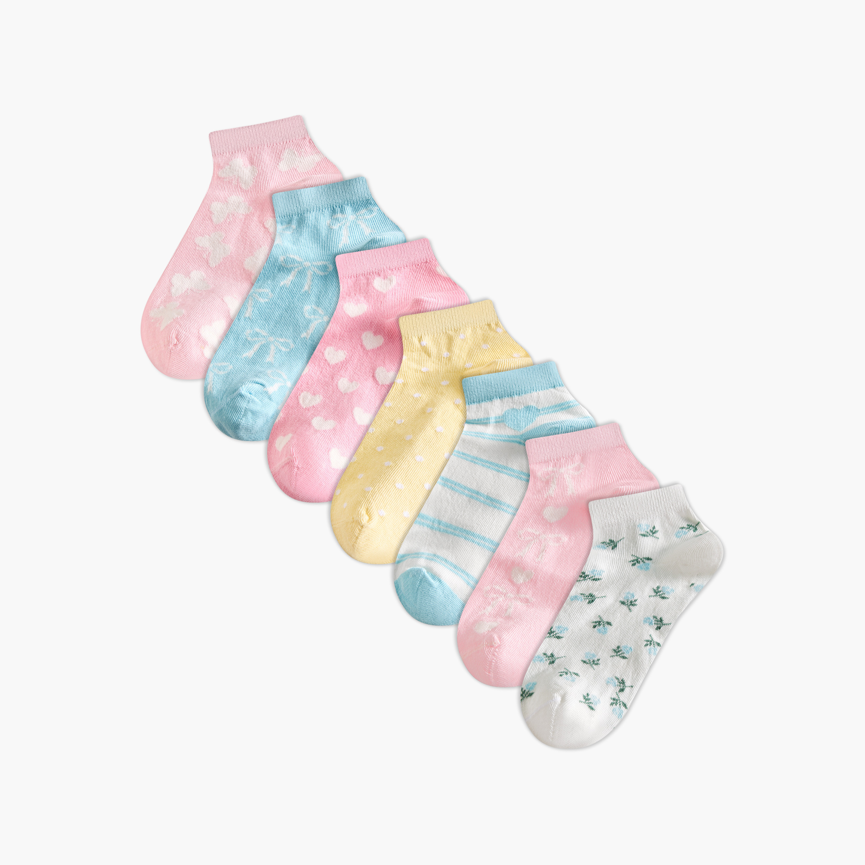 Pack of 7 Juniors Baby Girls Socks Printed Design-baby-girls-accessories-socks-image-1