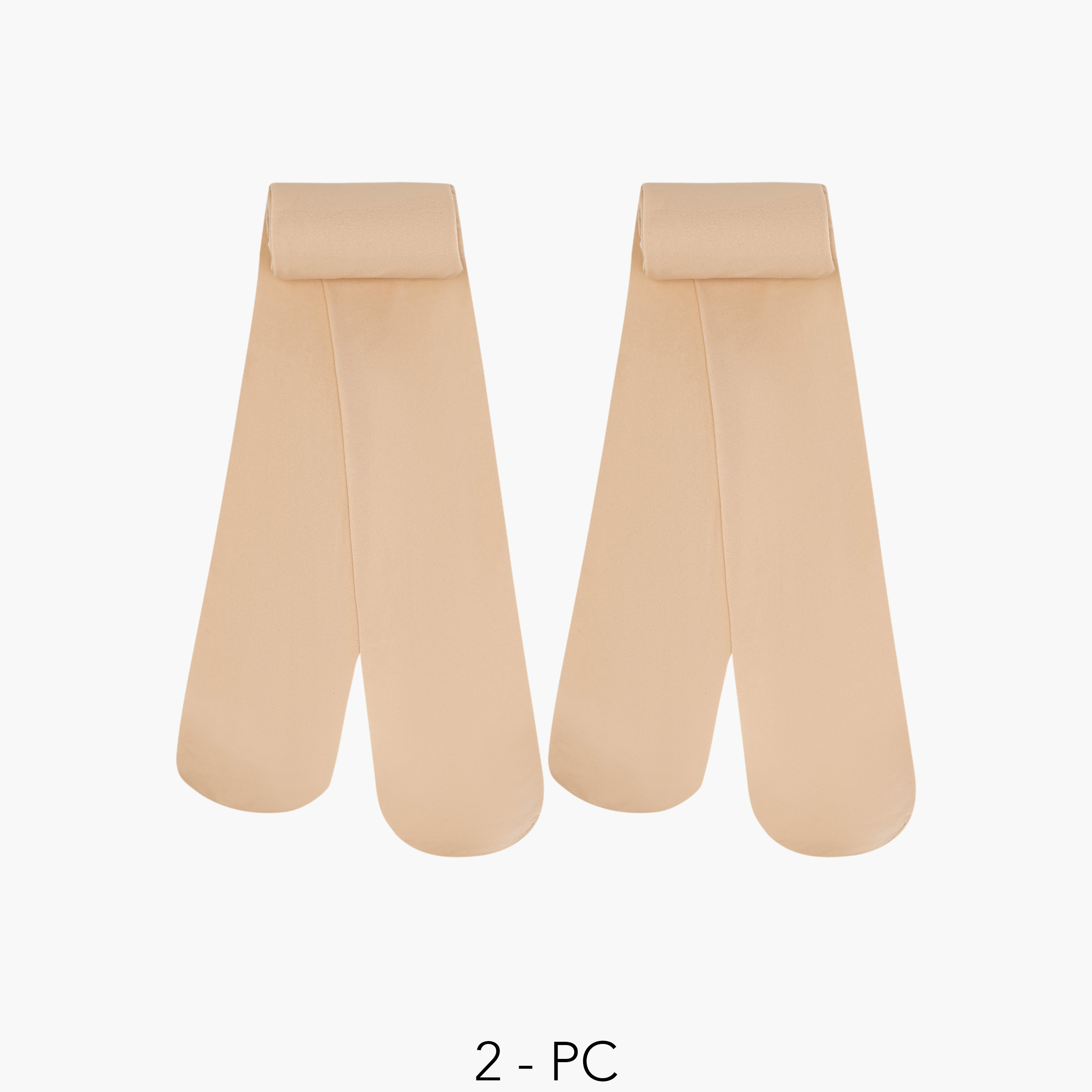 Pack of 2 Juniors Tights with Elasticated Waistband-girls-accessories-socks-image-2