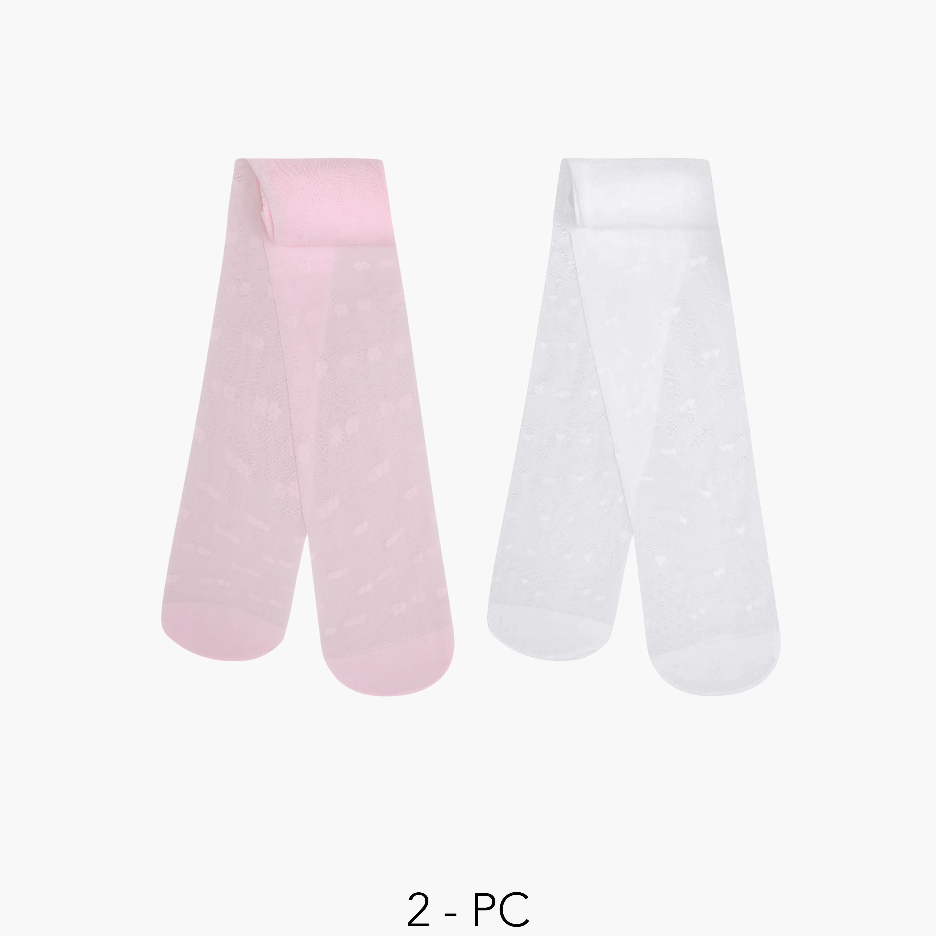 Pack of 2 Juniors Tights with Print-girls-accessories-socks-image-1