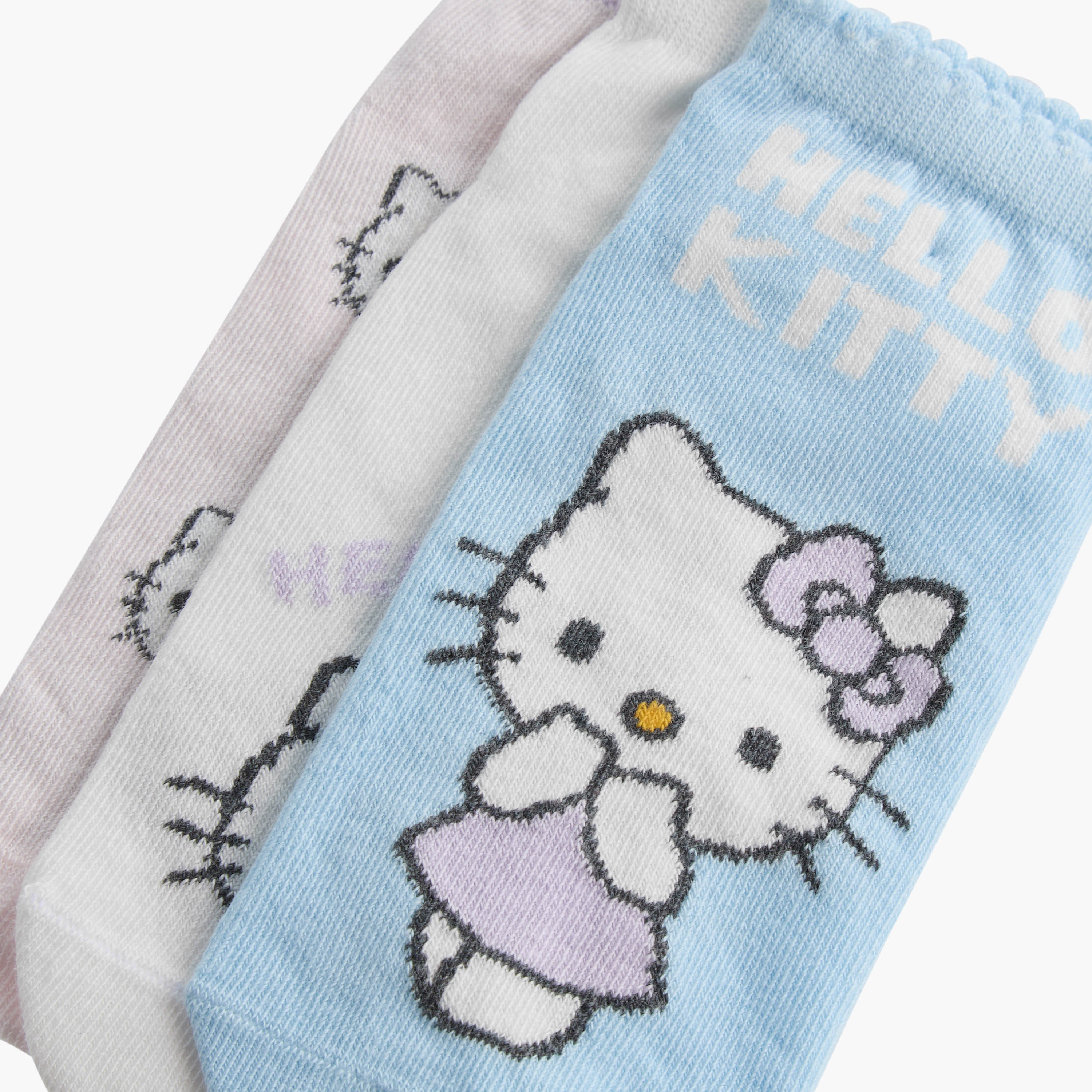 Pack of 3 Sanrio Girls Socks Hello Kitty Print-girls-accessories-socks-image-4