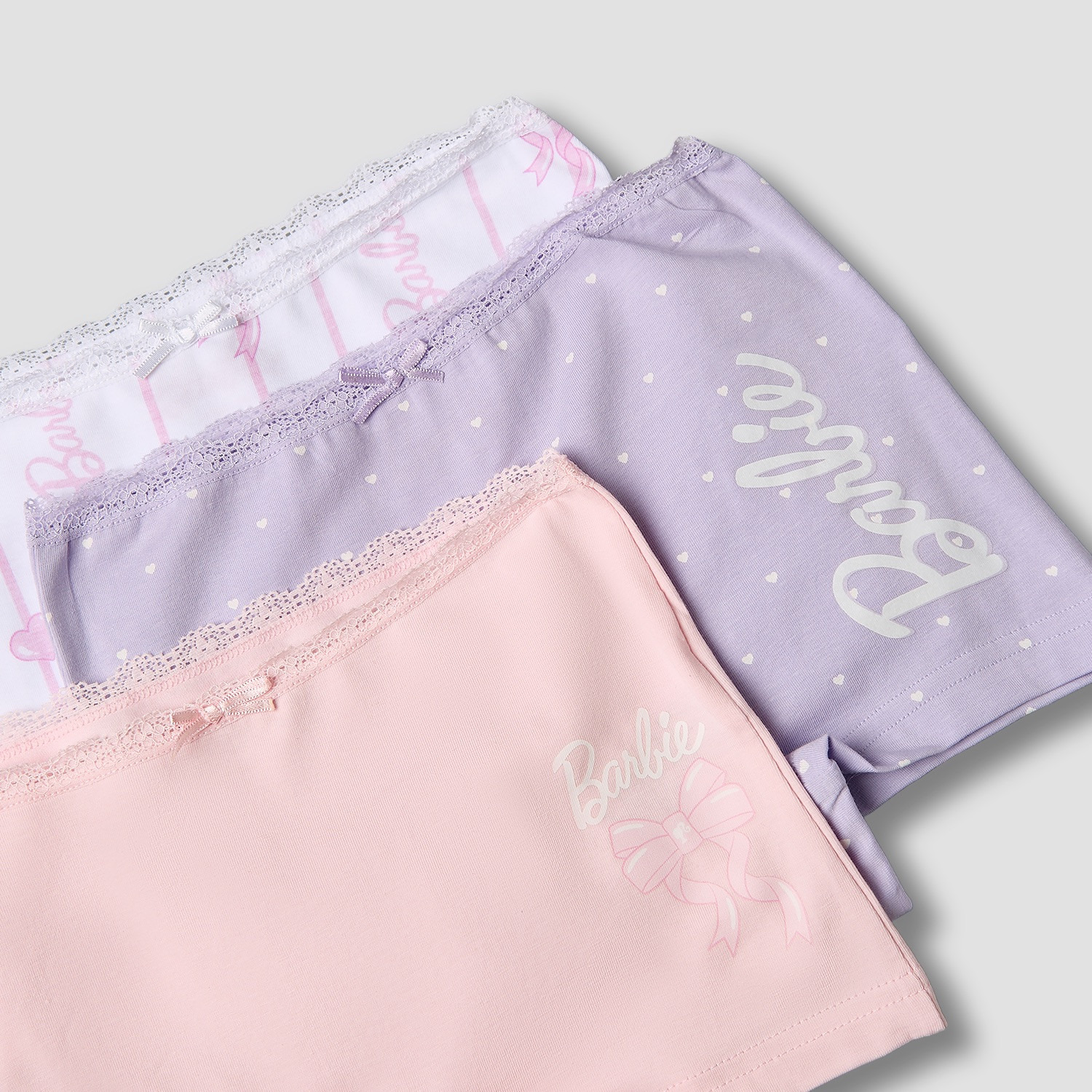 Pack of 3 Boyshort Briefs with Barbie Print-girls-clothing-innerwear-panties-image-5