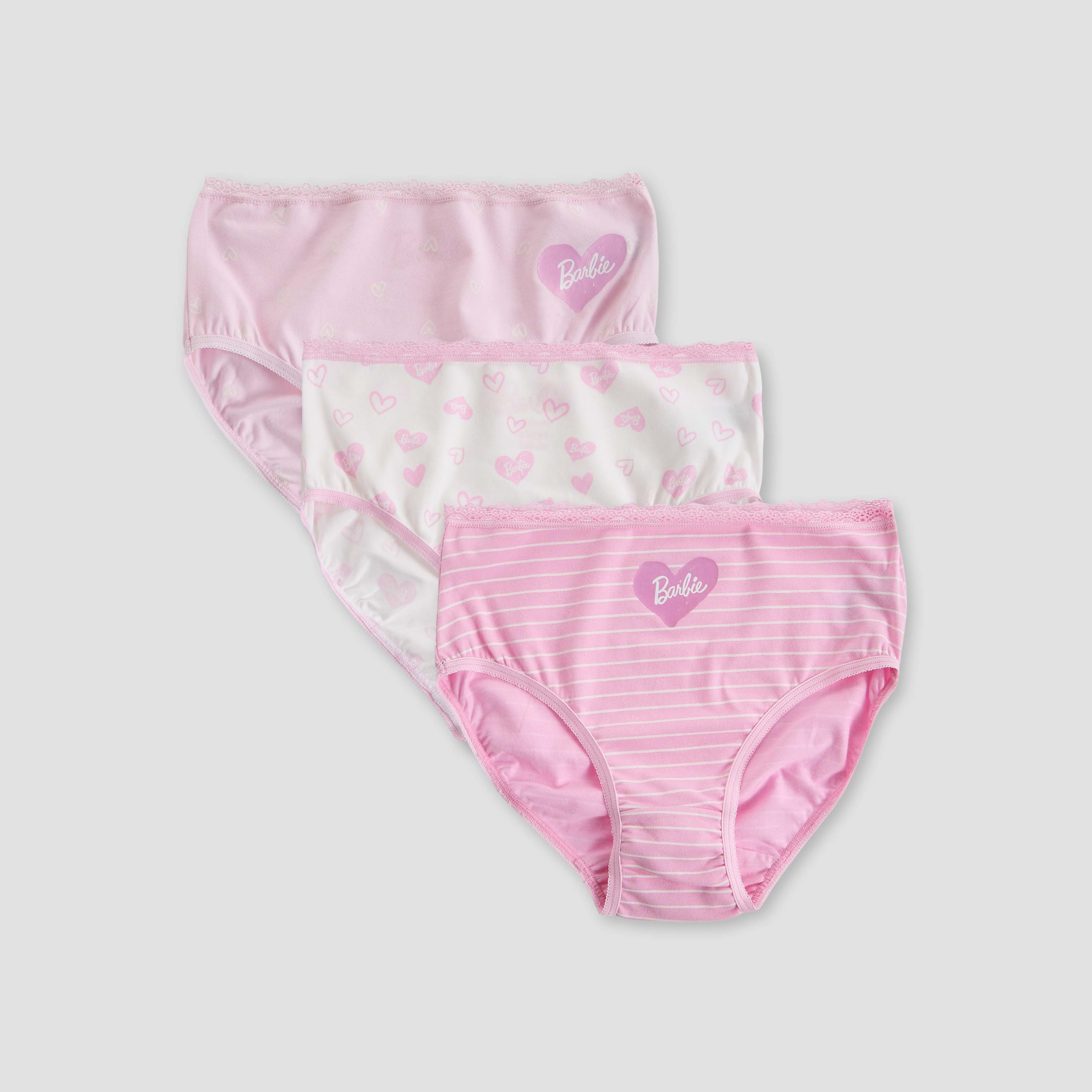 Pack of 3 Briefs with Barbie Print-girls-clothing-innerwear-panties-image-1