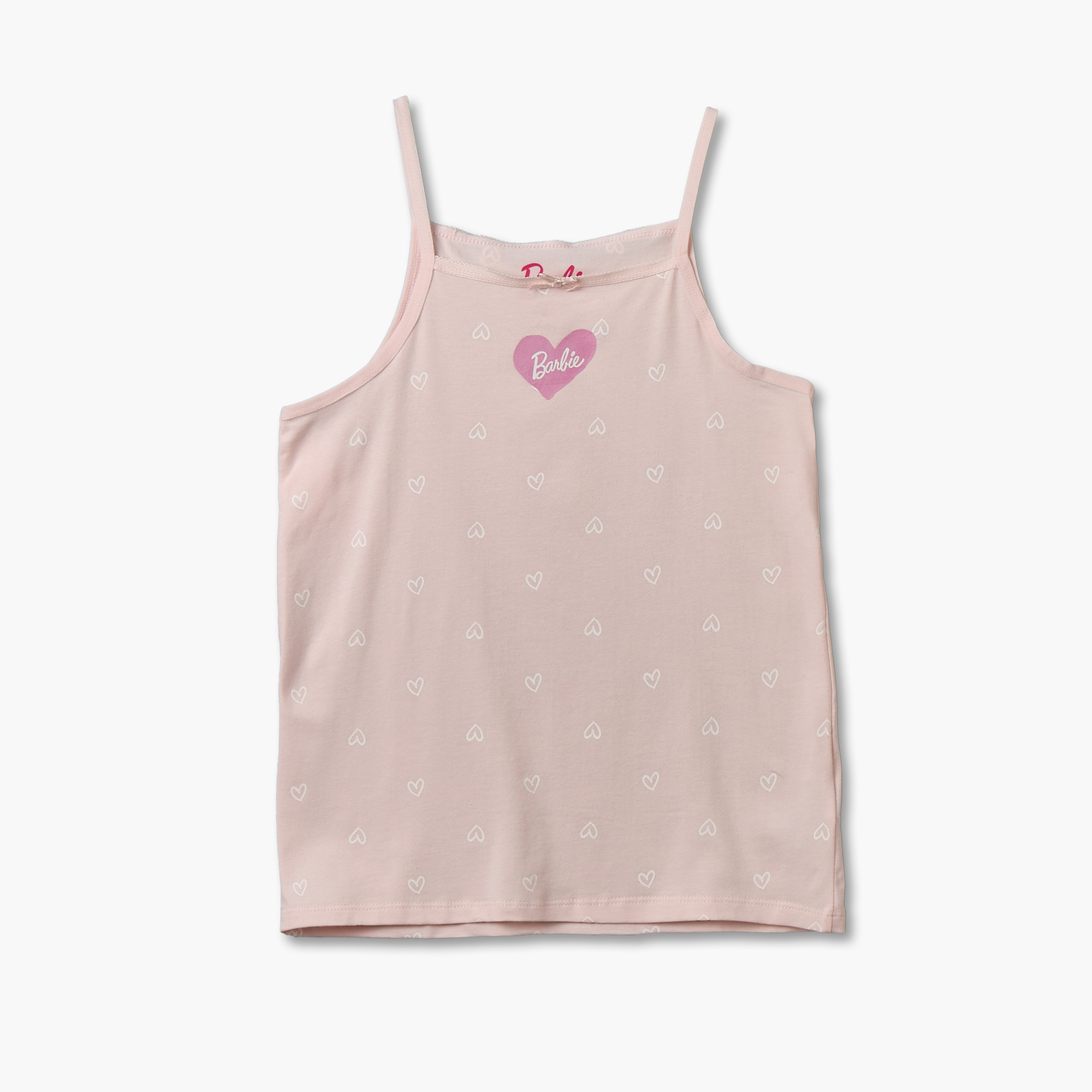 Pack of 3 Cotton Vests with Barbie Print-girls-clothing-innerwear-vests-image-2