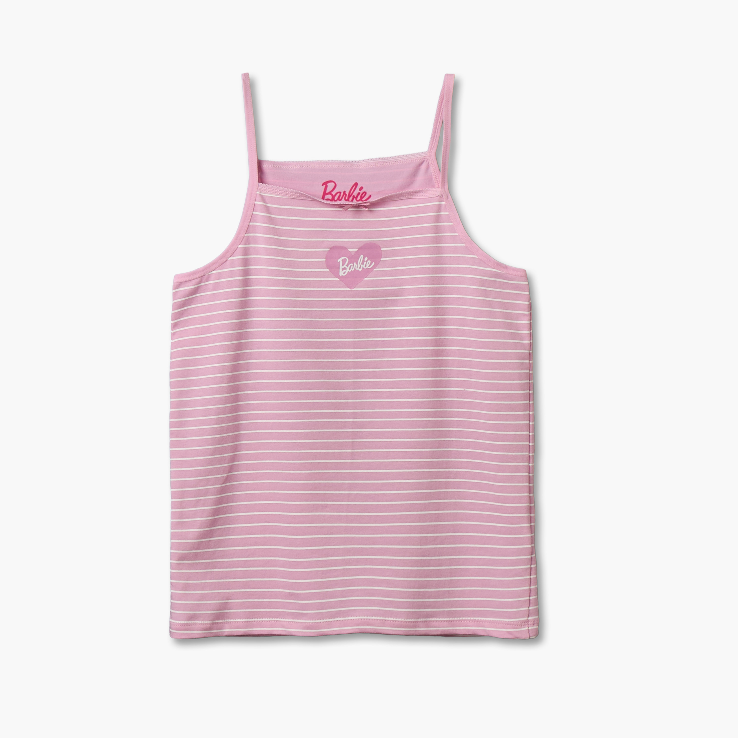 Pack of 3 Cotton Vests with Barbie Print-girls-clothing-innerwear-vests-image-3