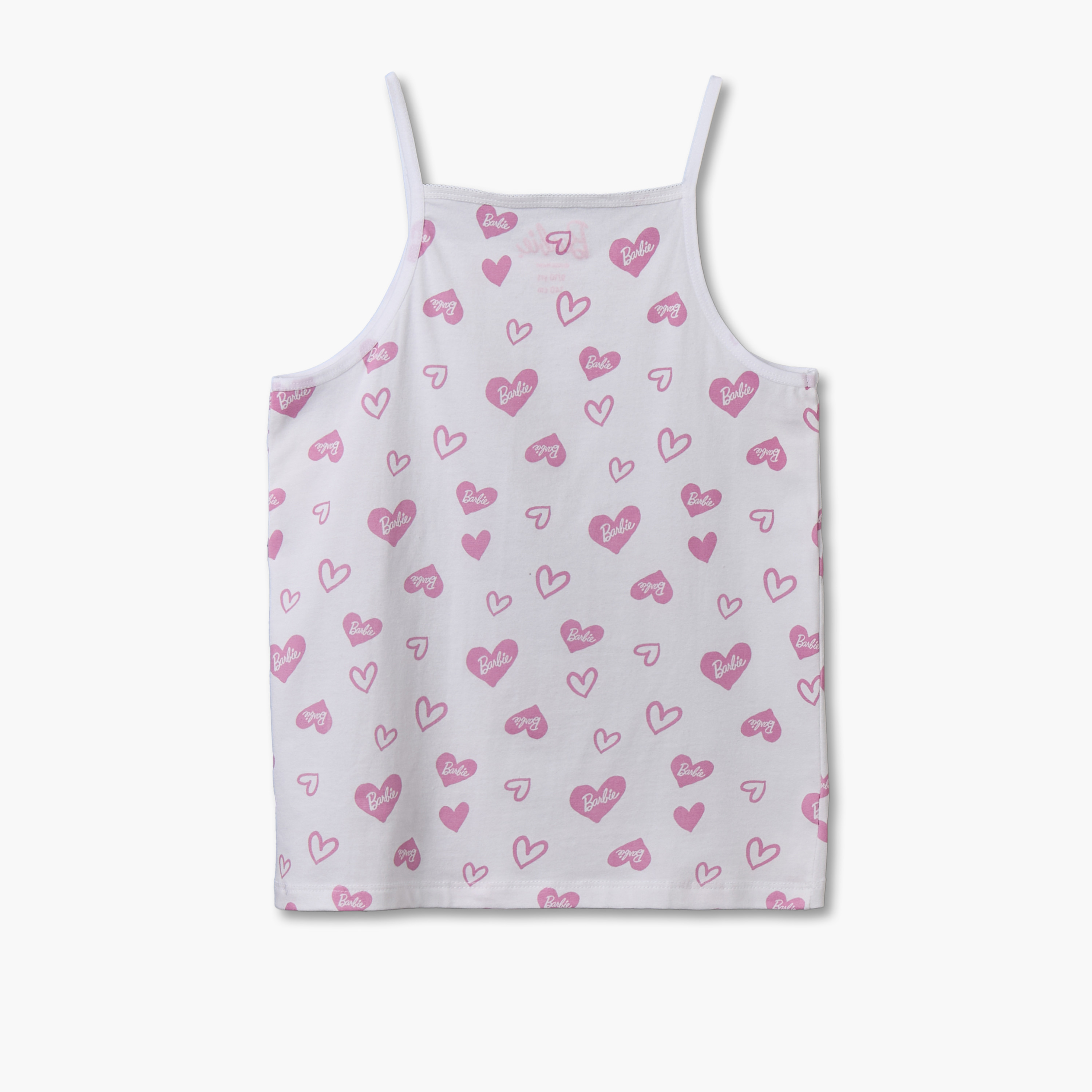 Pack of 3 Cotton Vests with Barbie Print-girls-clothing-innerwear-vests-image-5