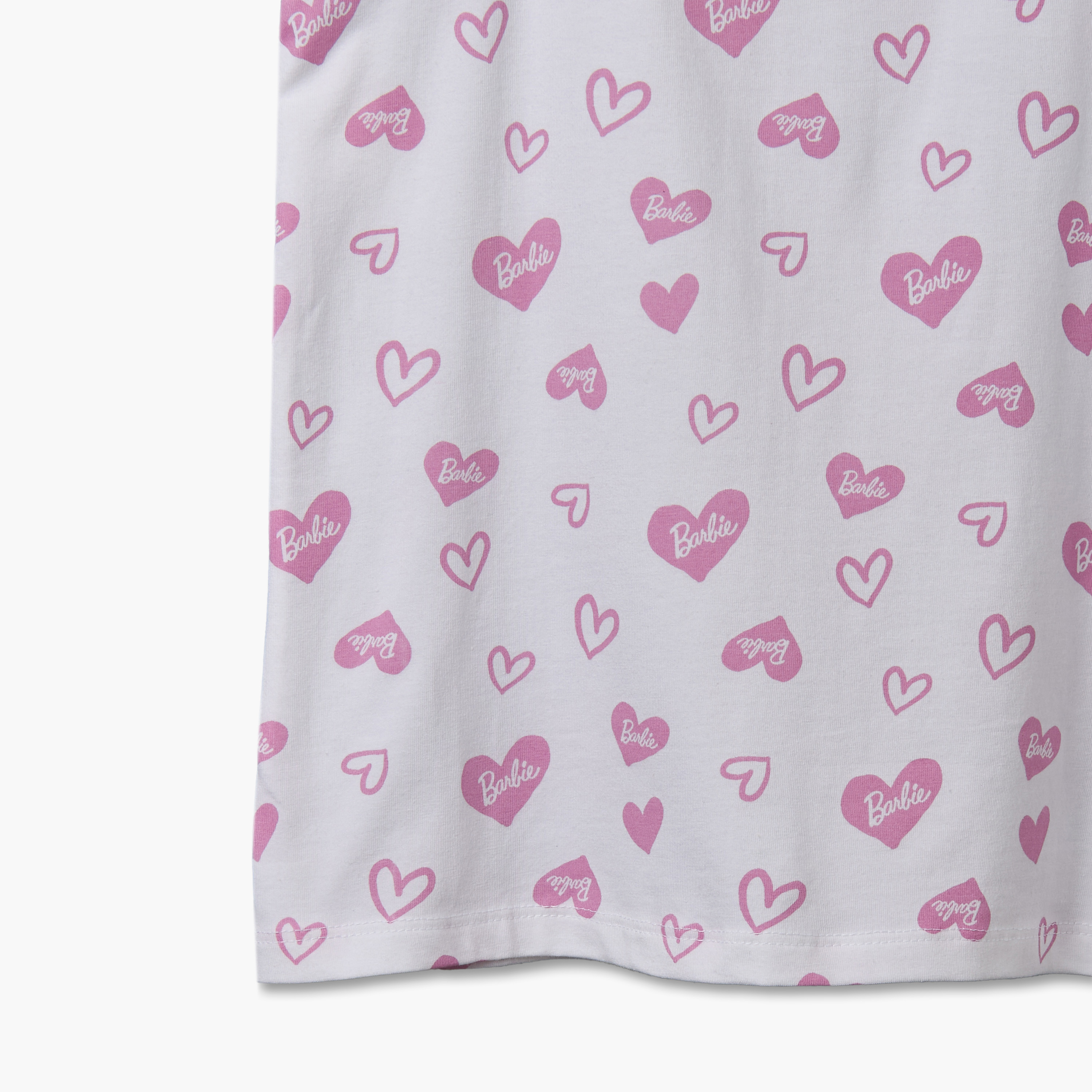 Pack of 3 Cotton Vests with Barbie Print-girls-clothing-innerwear-vests-image-7