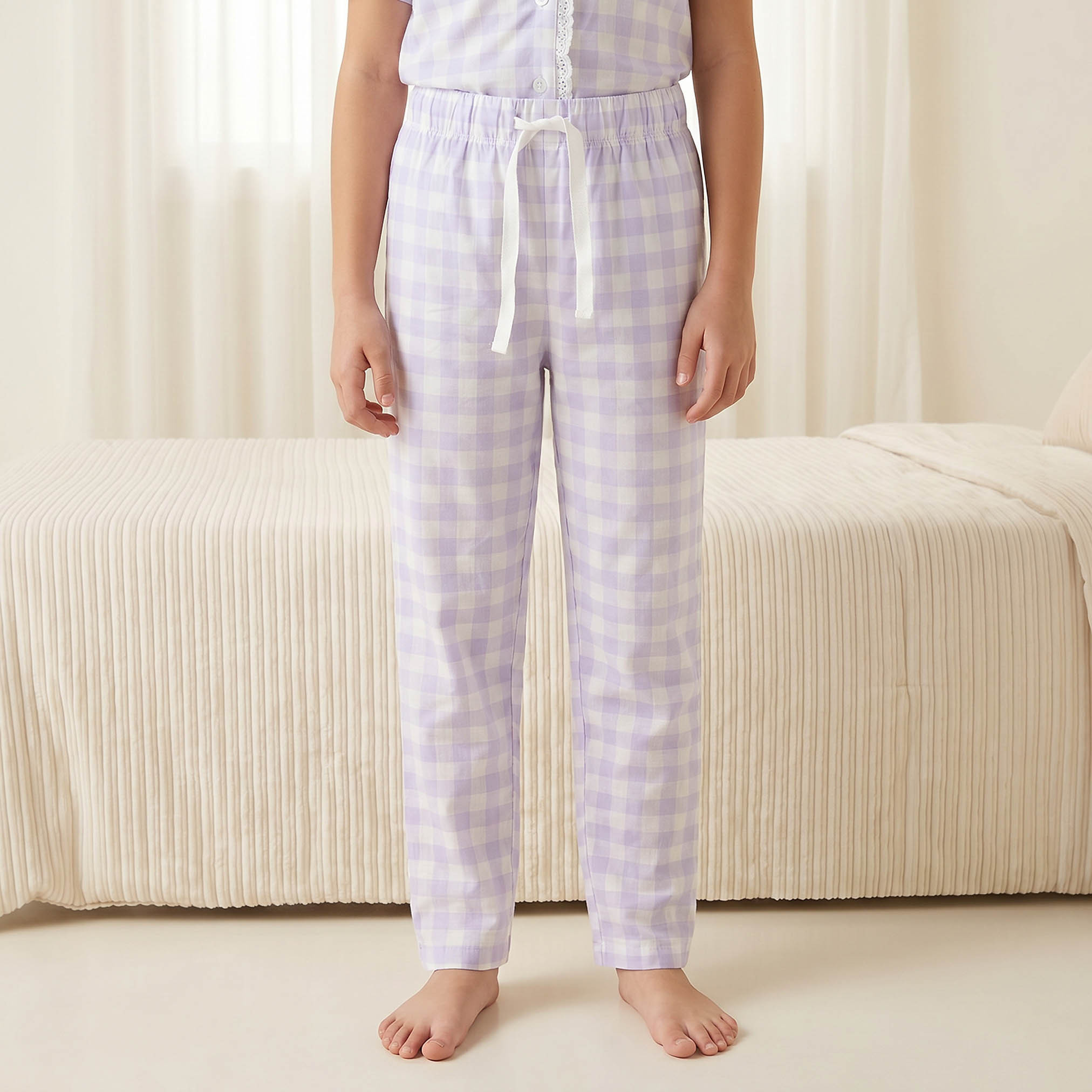 Disney Cotton Collared Short Sleeves Pyjama Set with Daisy Duck Print-girls-clothing-nightwear-image-4