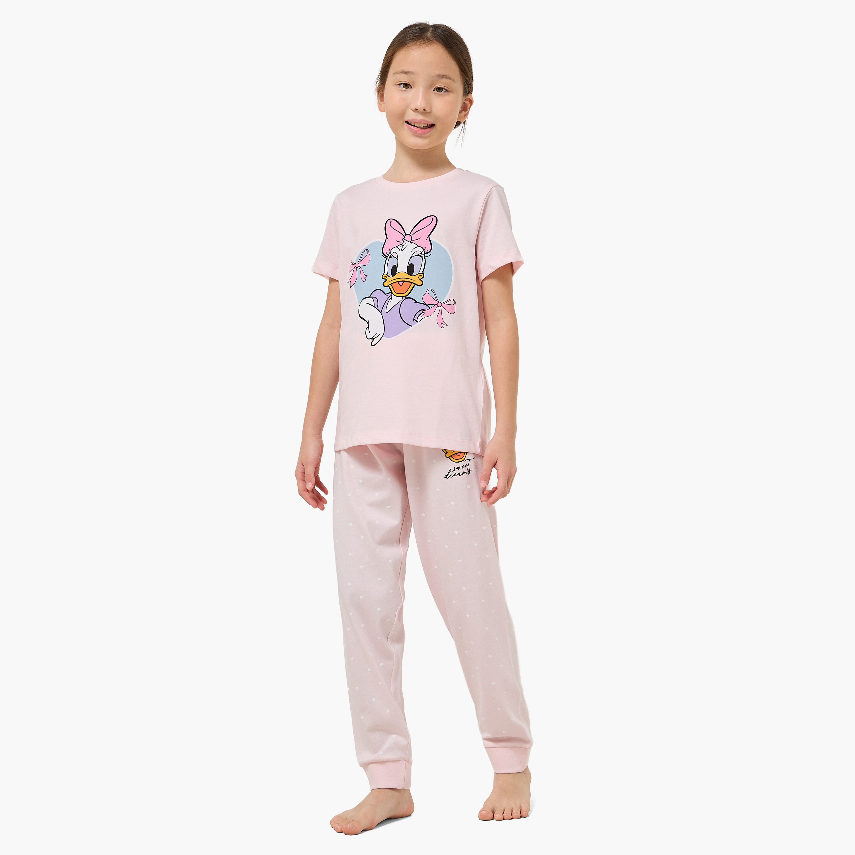 طقم من 2 - طقم بيجاما قطن بياقة مستديرة وأكمام قصيرة وطبعات من ديزني-girls-clothing-nightwear-image-6