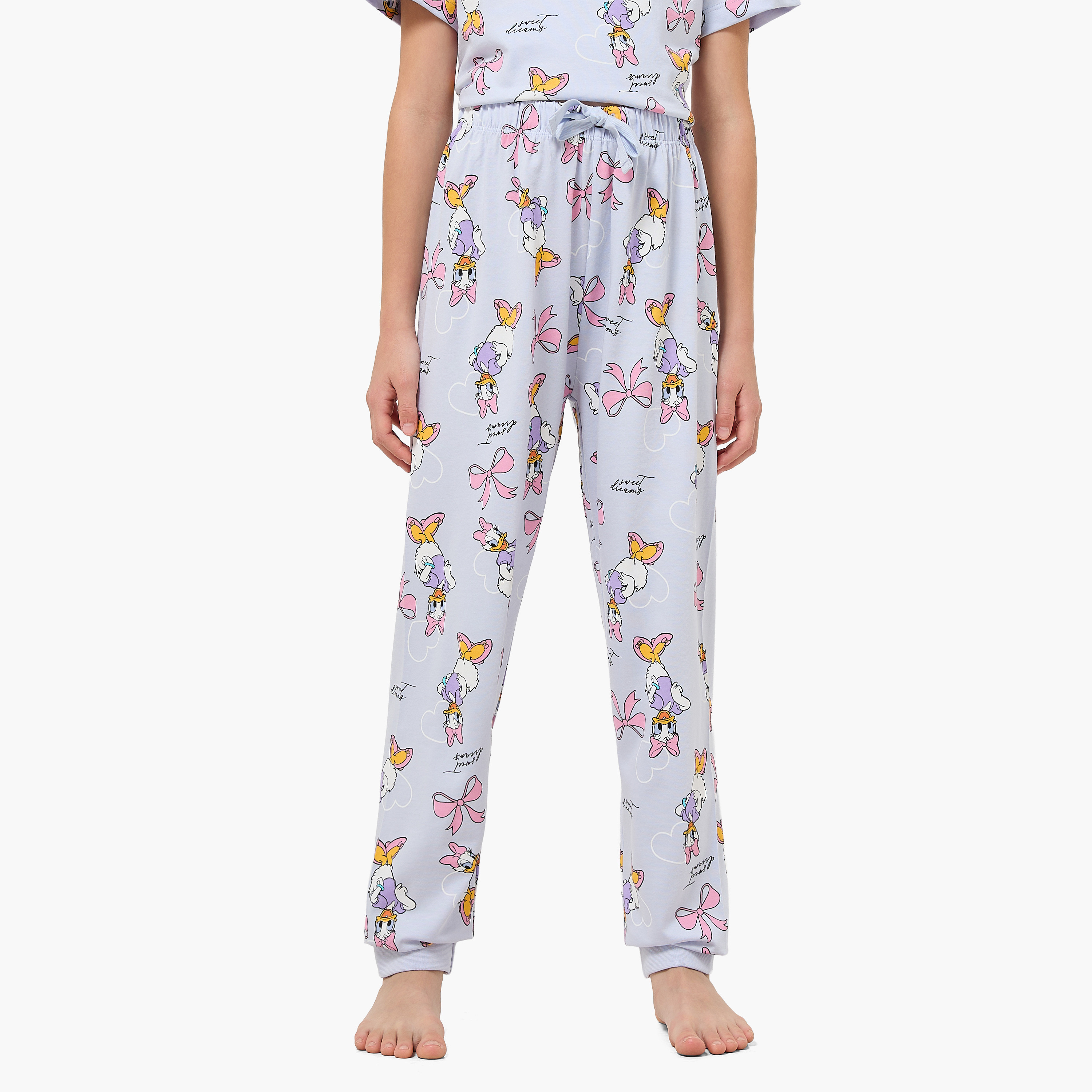 طقم من 2 - طقم بيجاما قطن بياقة مستديرة وأكمام قصيرة وطبعات من ديزني-girls-clothing-nightwear-image-4