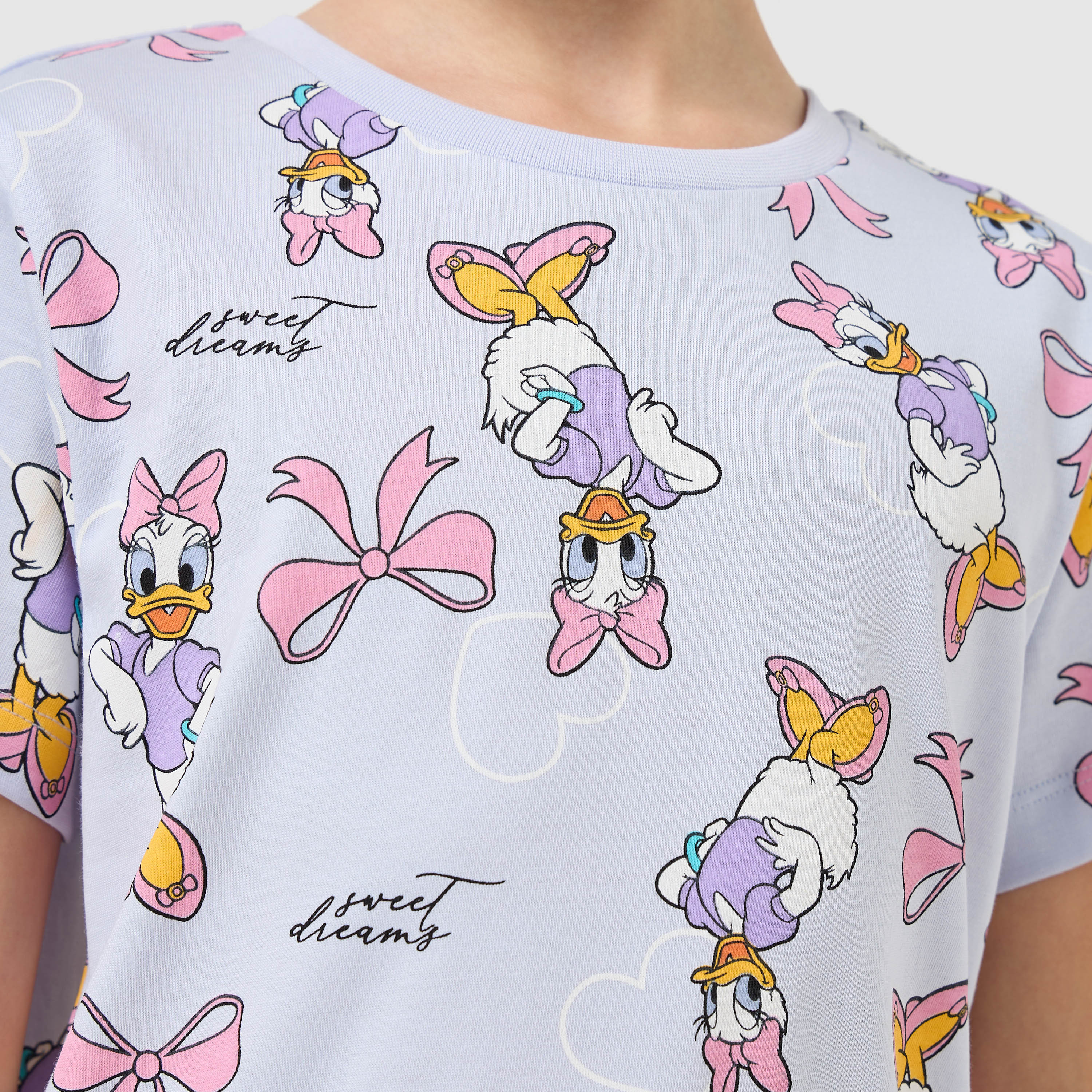 طقم من 2 - طقم بيجاما قطن بياقة مستديرة وأكمام قصيرة وطبعات من ديزني-girls-clothing-nightwear-image-1