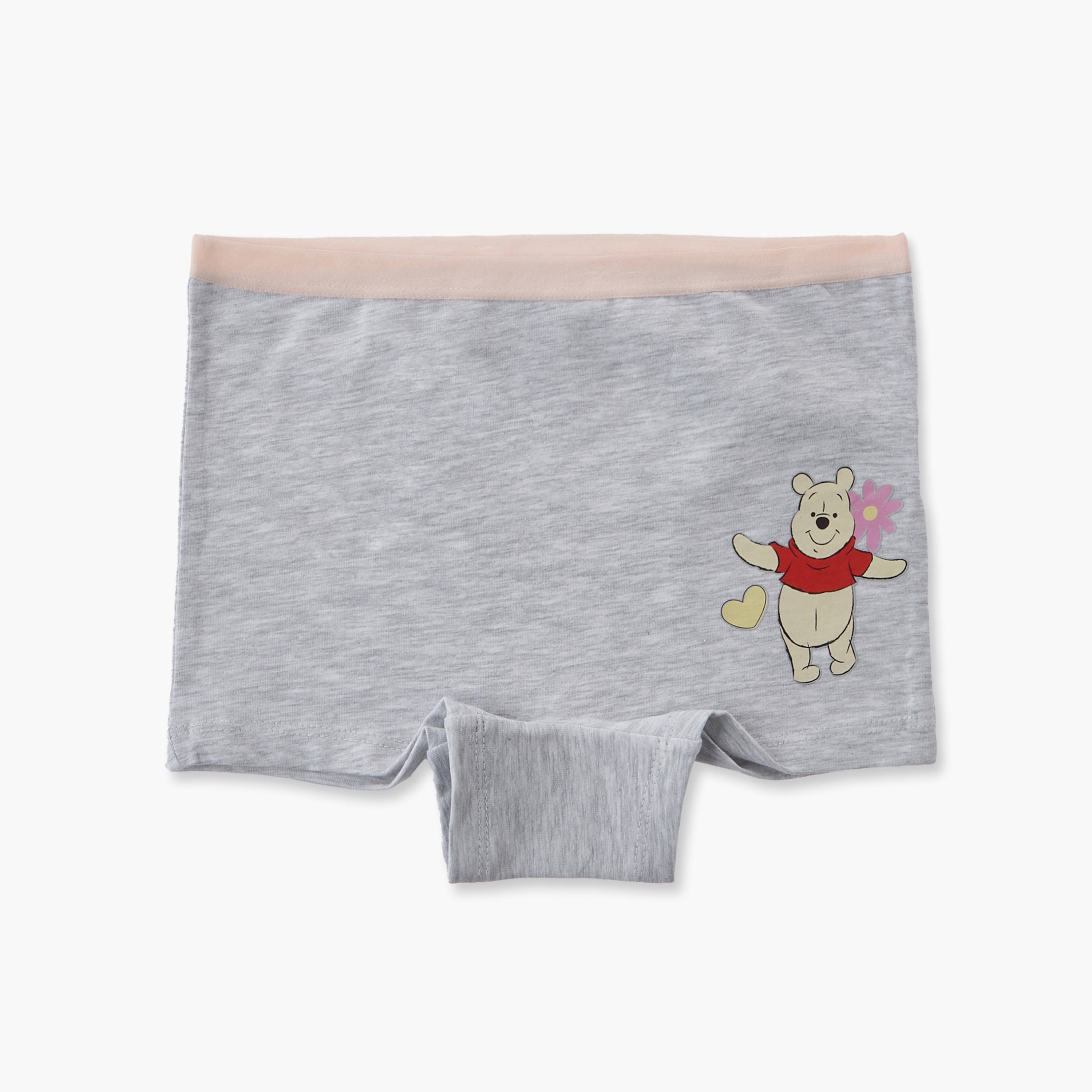 Pack of 3 Disney Cotton Boyshort Briefs with Winnie the Pooh Print-girls-clothing-innerwear-panties-image-2