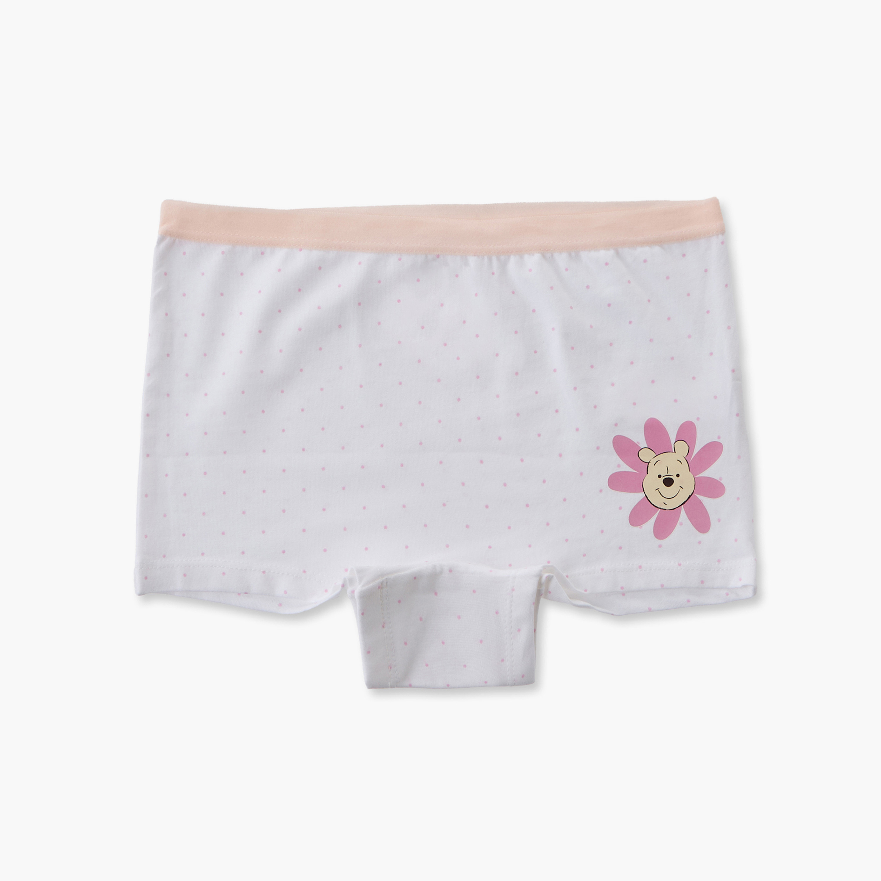 Pack of 3 Disney Cotton Boyshort Briefs with Winnie the Pooh Print-girls-clothing-innerwear-panties-image-3