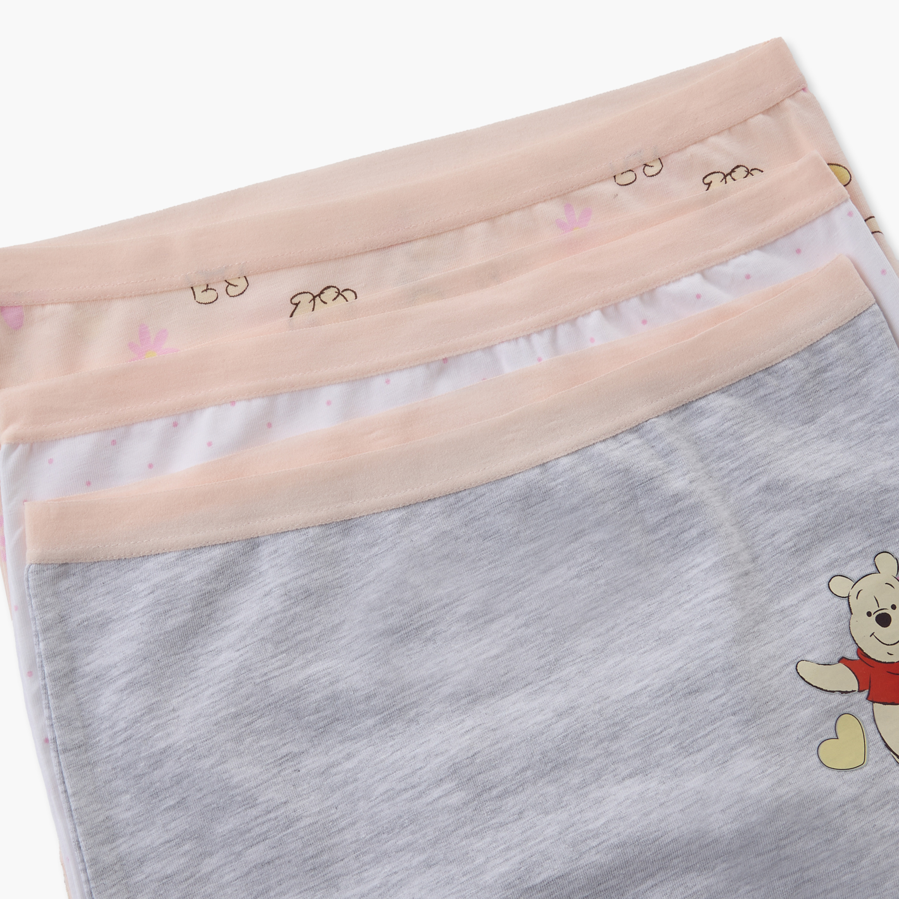 Pack of 3 Disney Cotton Boyshort Briefs with Winnie the Pooh Print-girls-clothing-innerwear-panties-image-5