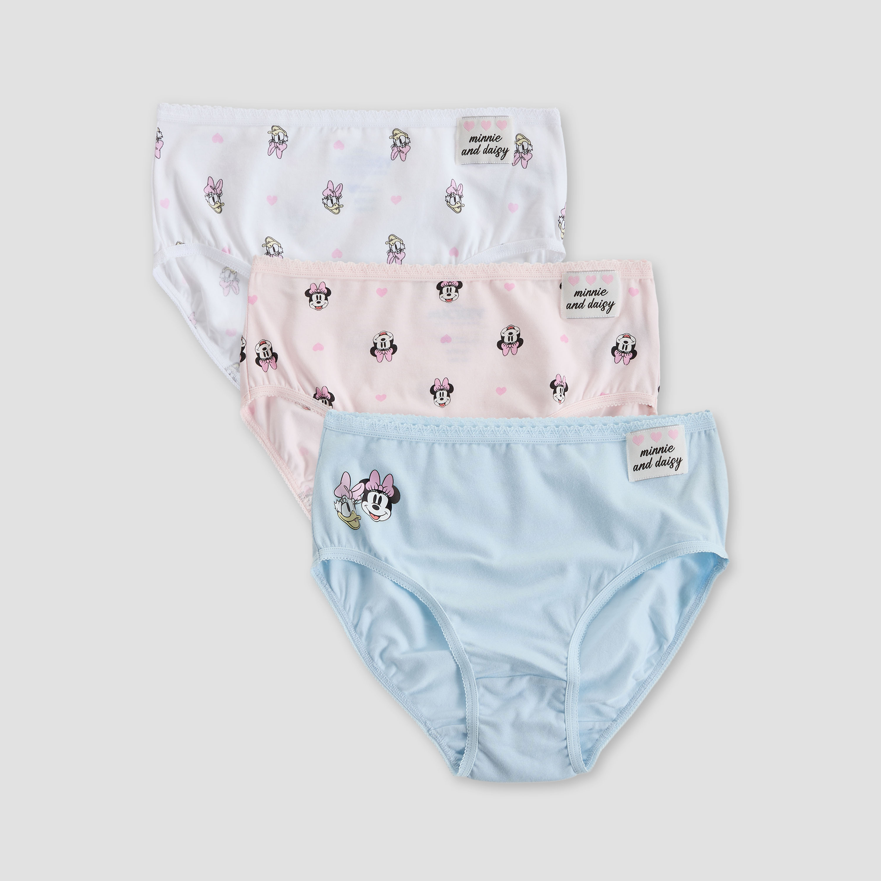 Pack of 3 Disney Briefs with Minnie Mouse and Daisy Duck Print-girls-clothing-innerwear-panties-image-1