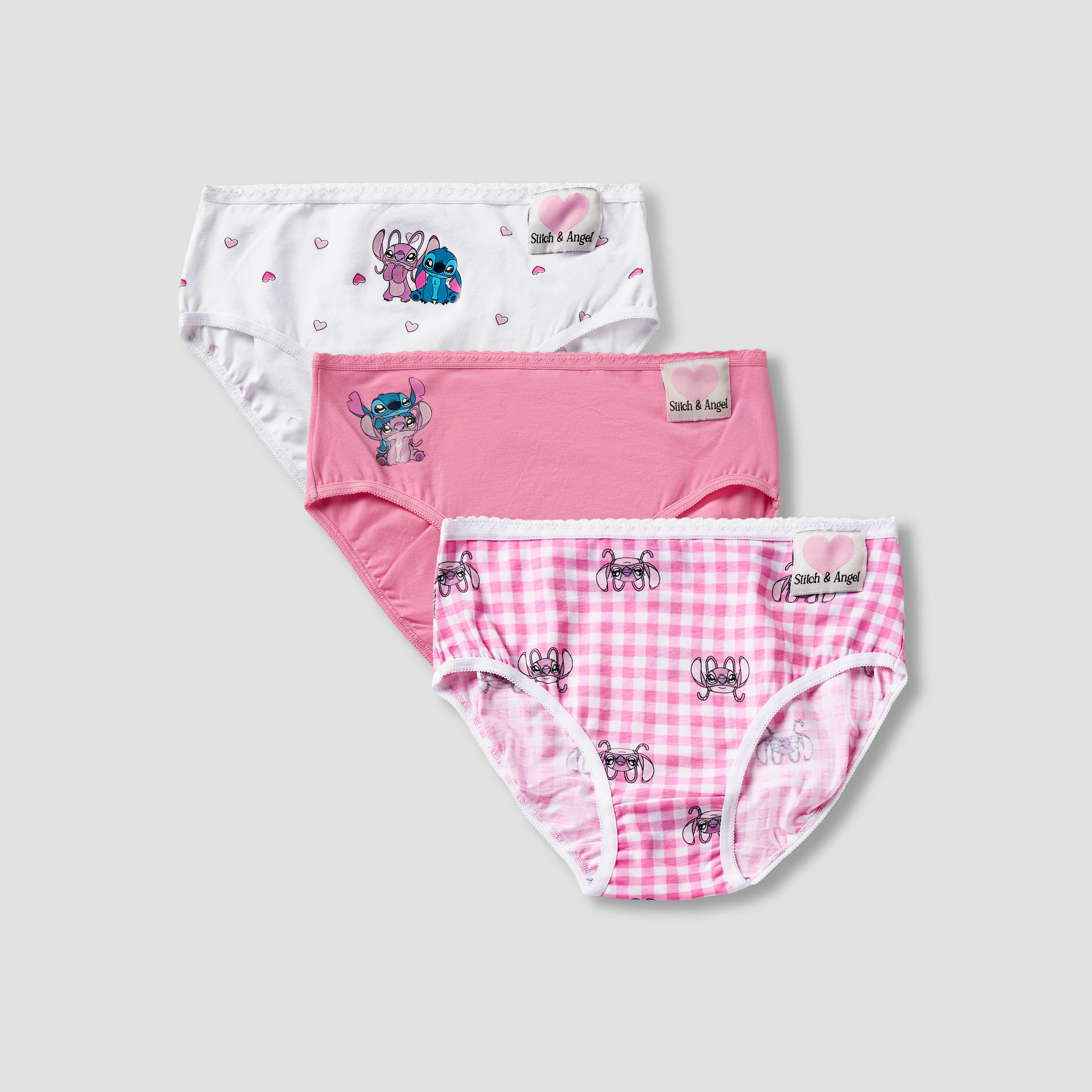 Pack of 3 Disney Briefs with Angel and Stitch Print-girls-clothing-innerwear-panties-image-1