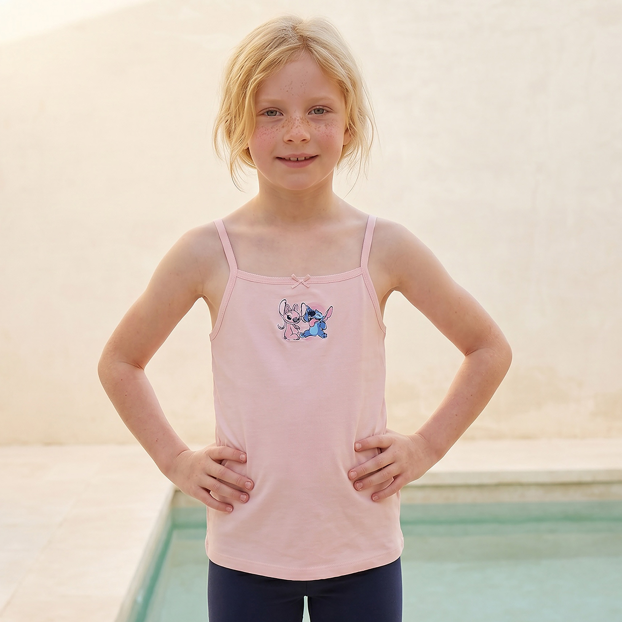 طقم فيستات قطن برقبة مربعة وبطبعة ستيتش وأنجل 3 قطع من ديزني-girls-clothing-innerwear-vests-image-4