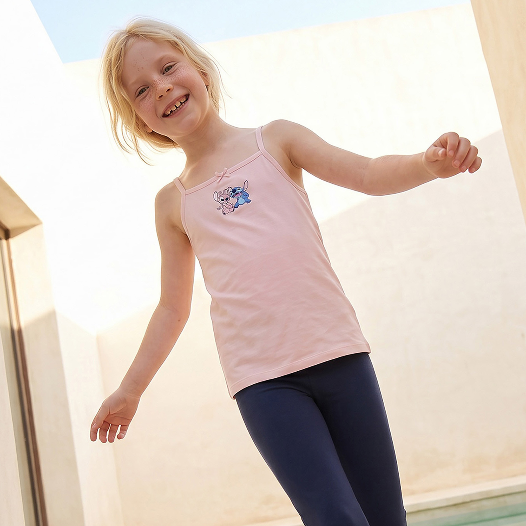 طقم فيستات قطن برقبة مربعة وبطبعة ستيتش وأنجل 3 قطع من ديزني-girls-clothing-innerwear-vests-image-6