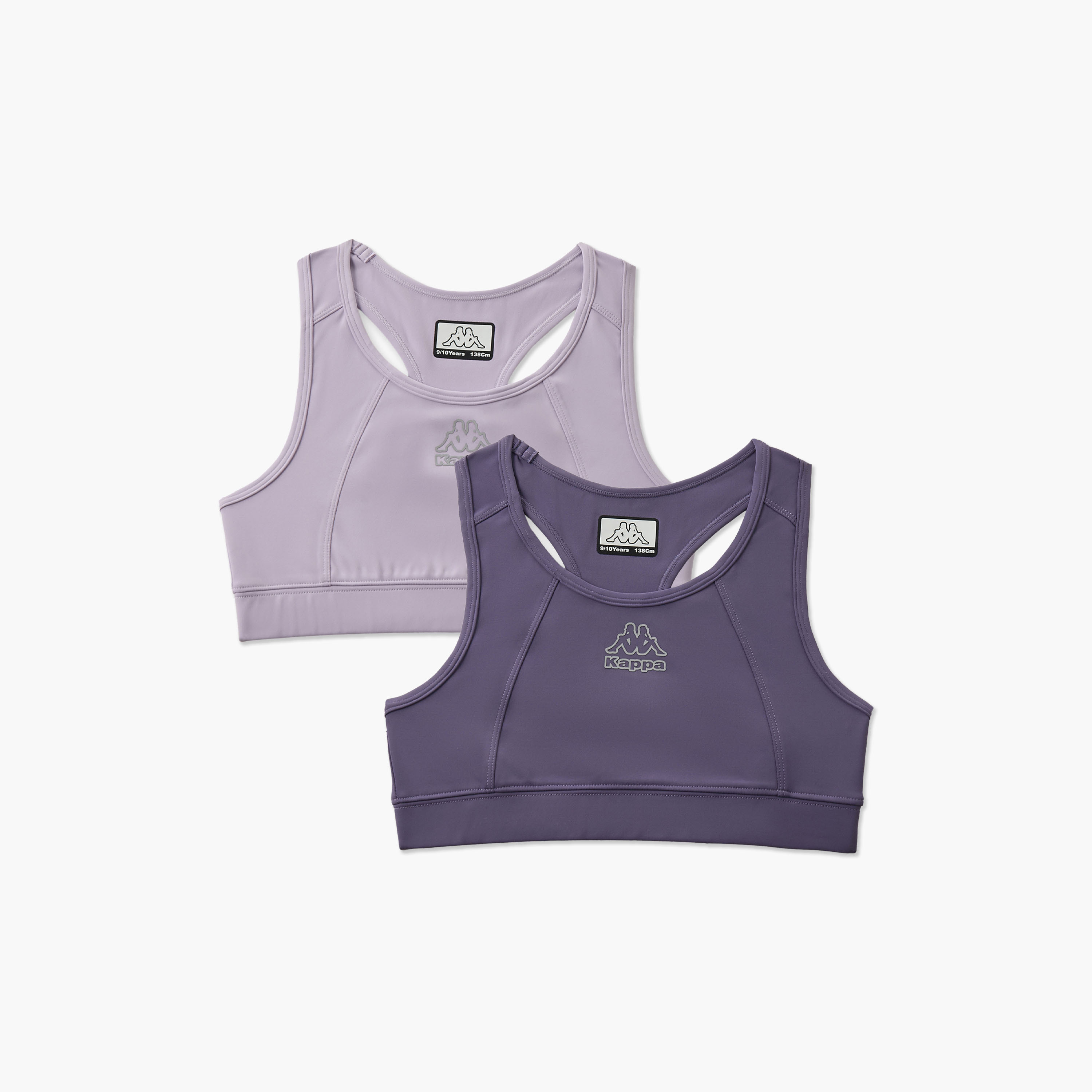 Pack of 2 Kappa Cotton Trainer Bra with Logo Print-girls-clothing-innerwear-bras-image-1