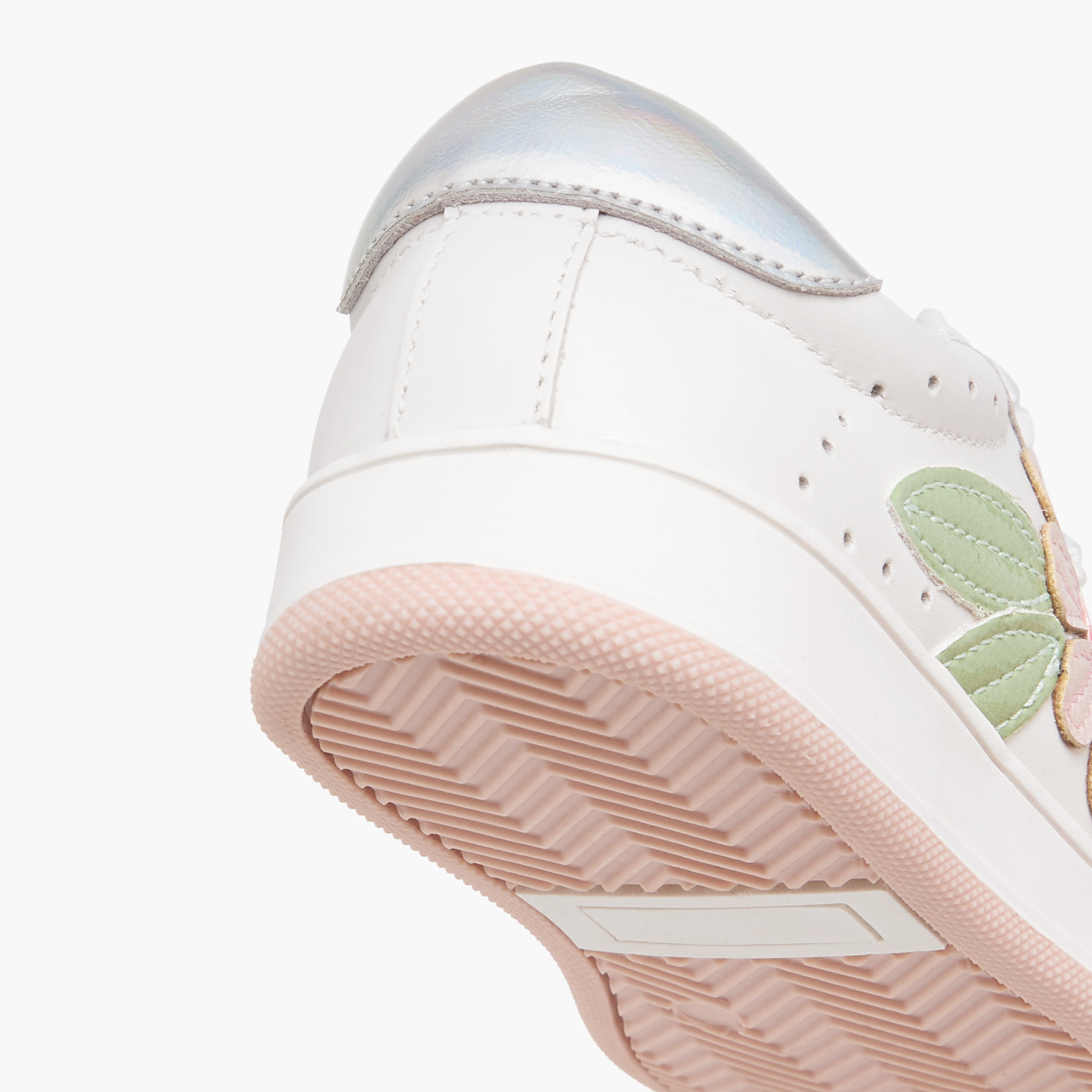 Juniors Floral Applique Lace-Up Sneakers-girls-shoes-sneakers-image-5