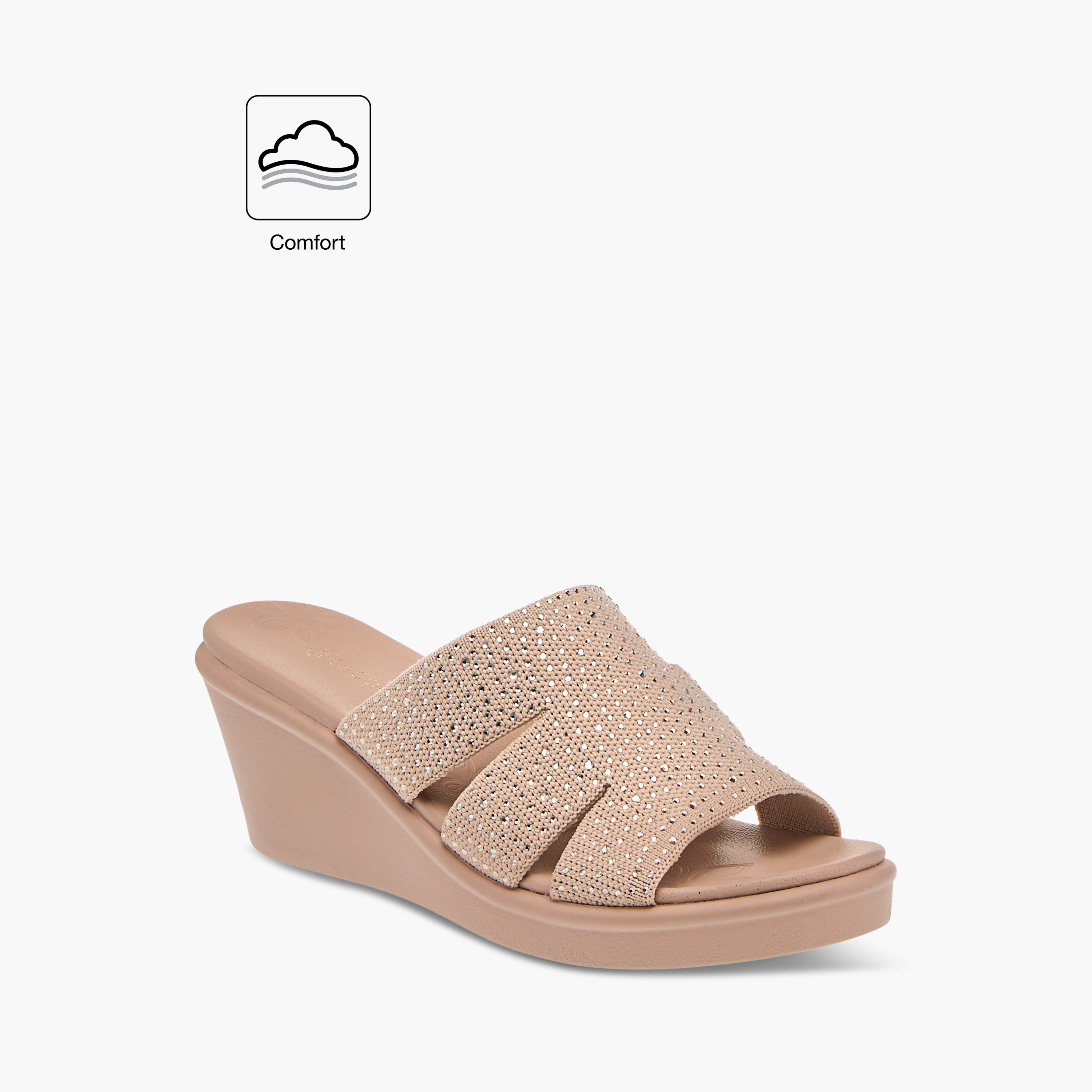 صندل مريح سهل الارتداء مزيّن بكعب ويدج من لو كونفورت-women-shoes-sandals-heeled-image-2