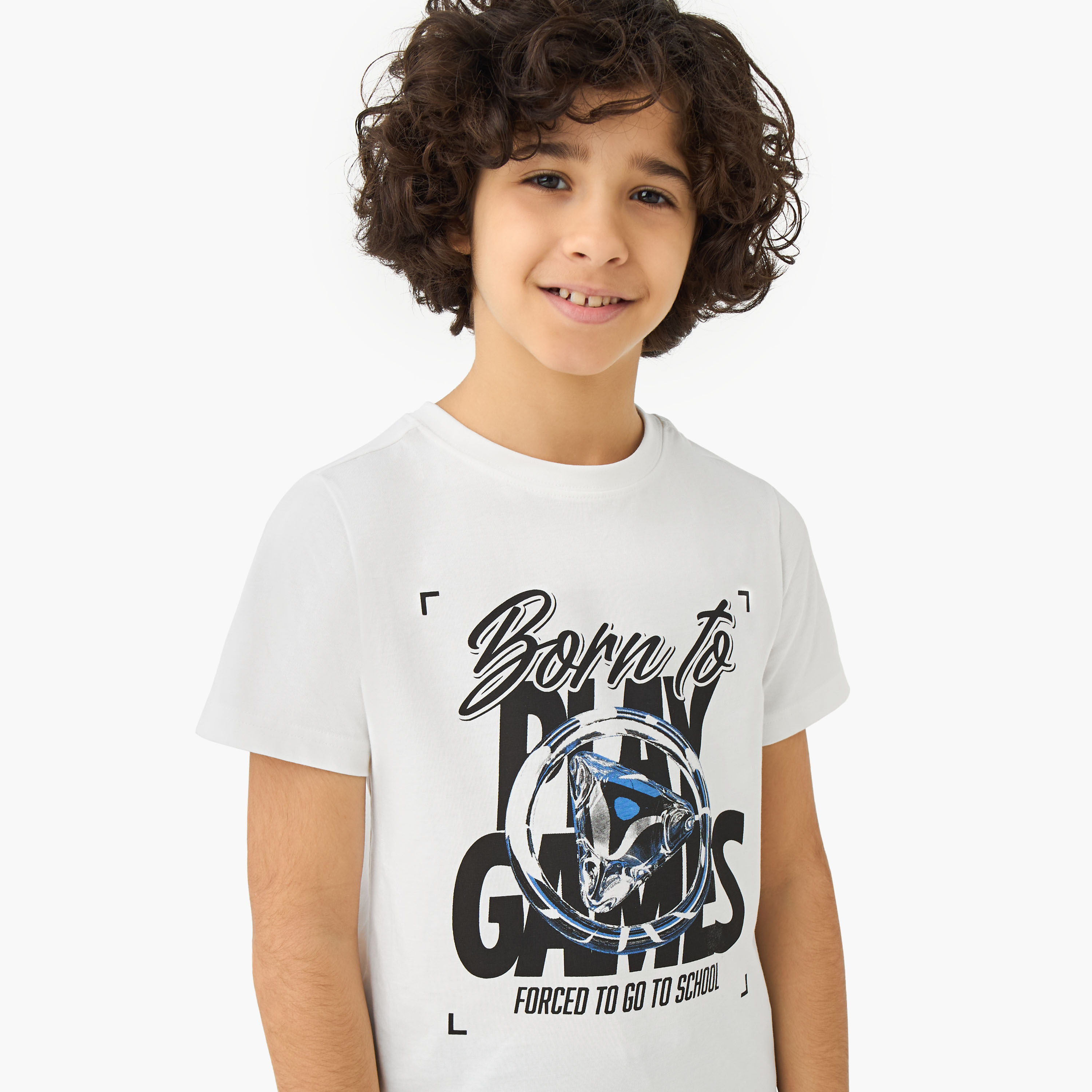 Juniors Crew Neck Short Sleeves T-shirt with Graphic Print-boys-clothing-tshirtsandpolos-image-4