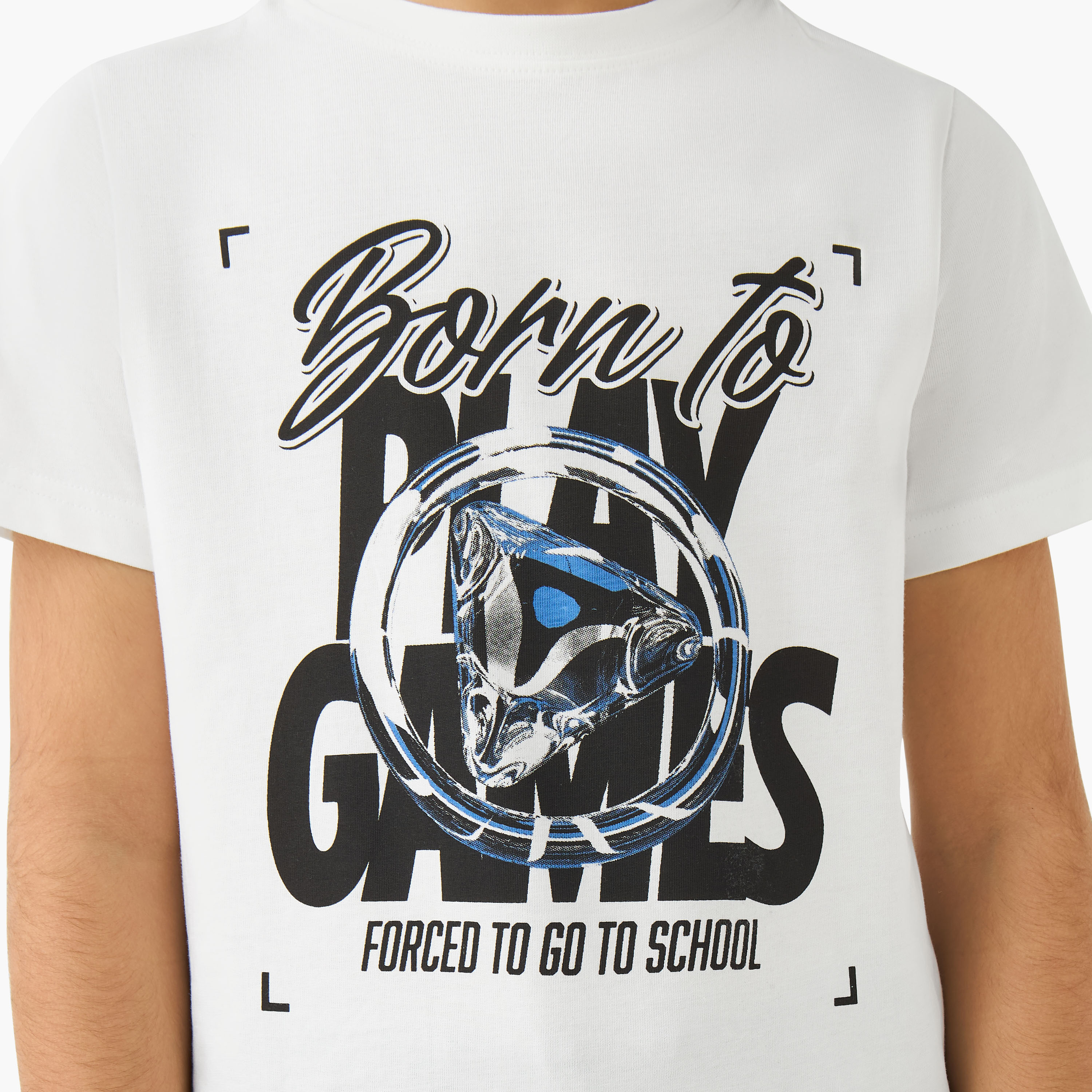 Juniors Crew Neck Short Sleeves T-shirt with Graphic Print-boys-clothing-tshirtsandpolos-image-5