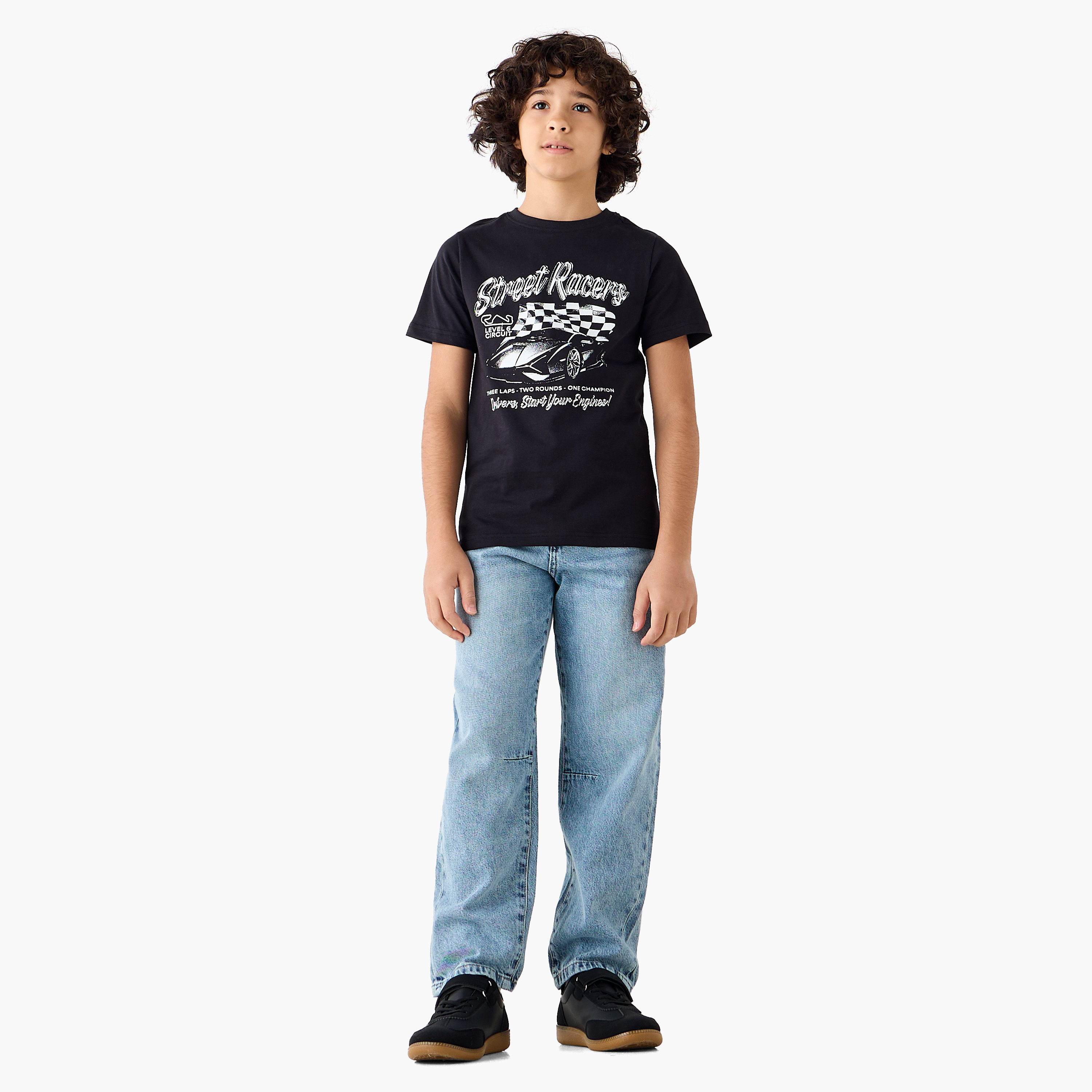 Juniors Crew Neck Short Sleeves T-shirt with Graphic Print-promo_babyshop_Buy2for30_UAE280426-image-2