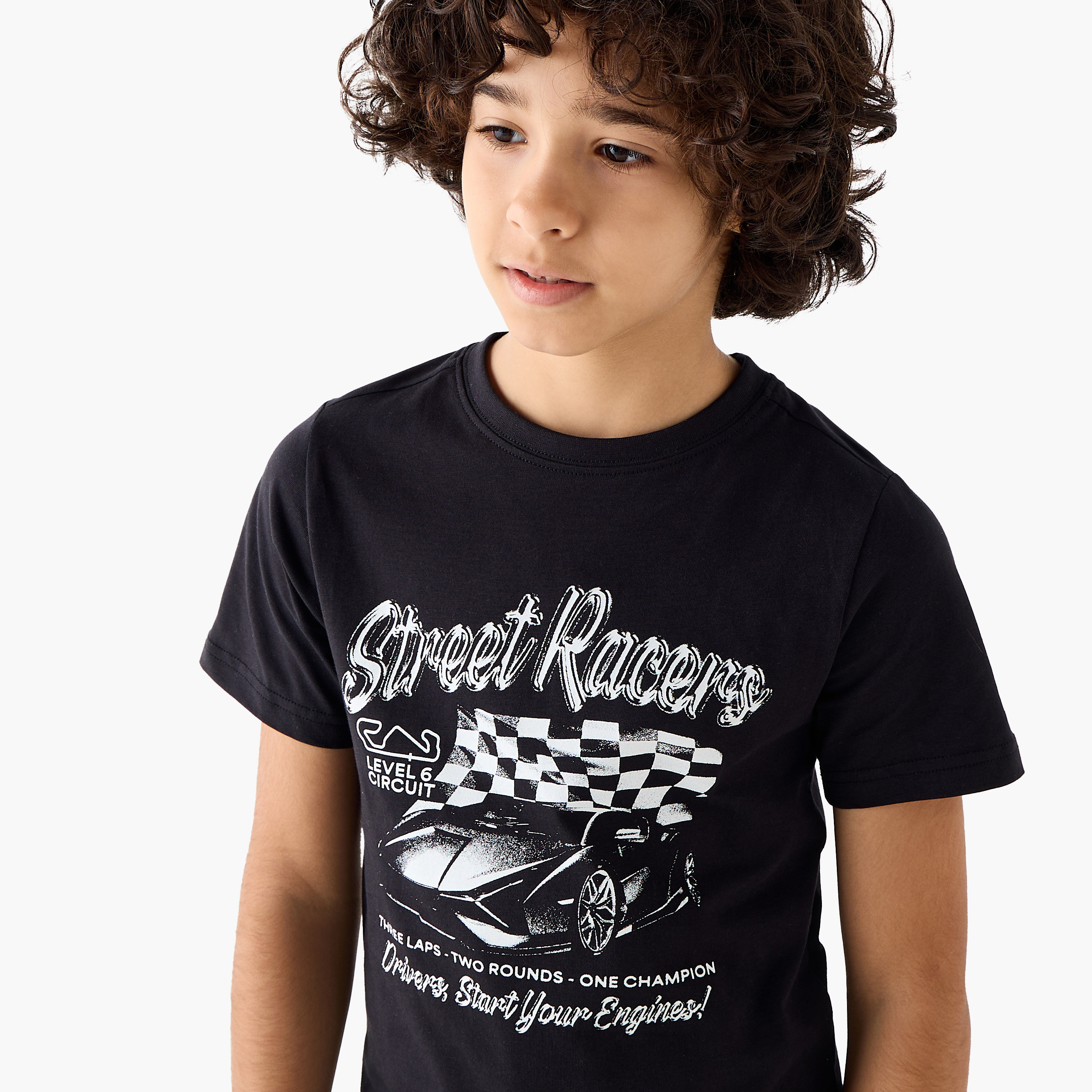 Juniors Crew Neck Short Sleeves T-shirt with Graphic Print-promo_babyshop_Buy2for30_UAE280426-image-4