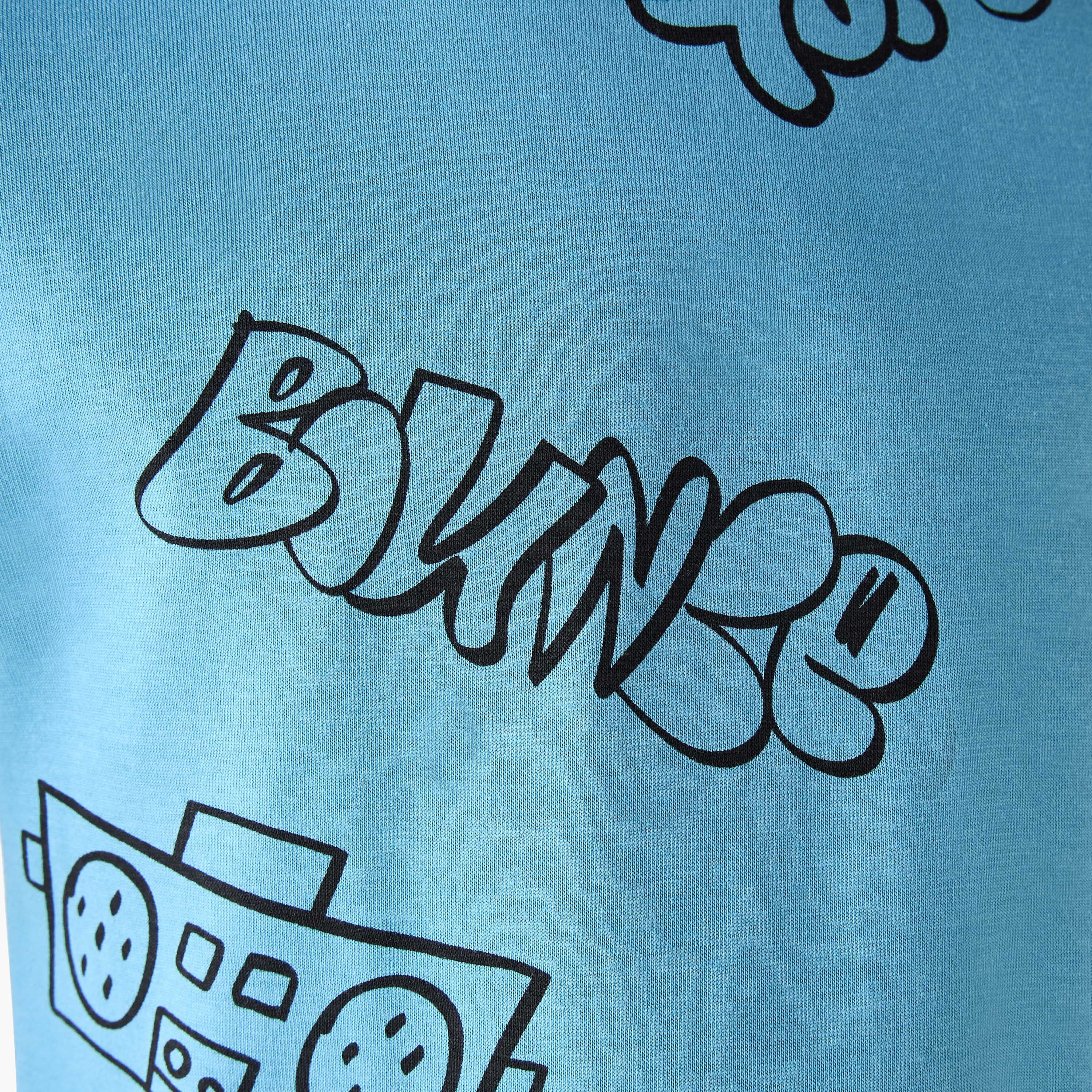 Juniors Crew Neck Short Sleeves T-shirt with Graphic Print-boys-clothing-tshirtsandpolos-image-5