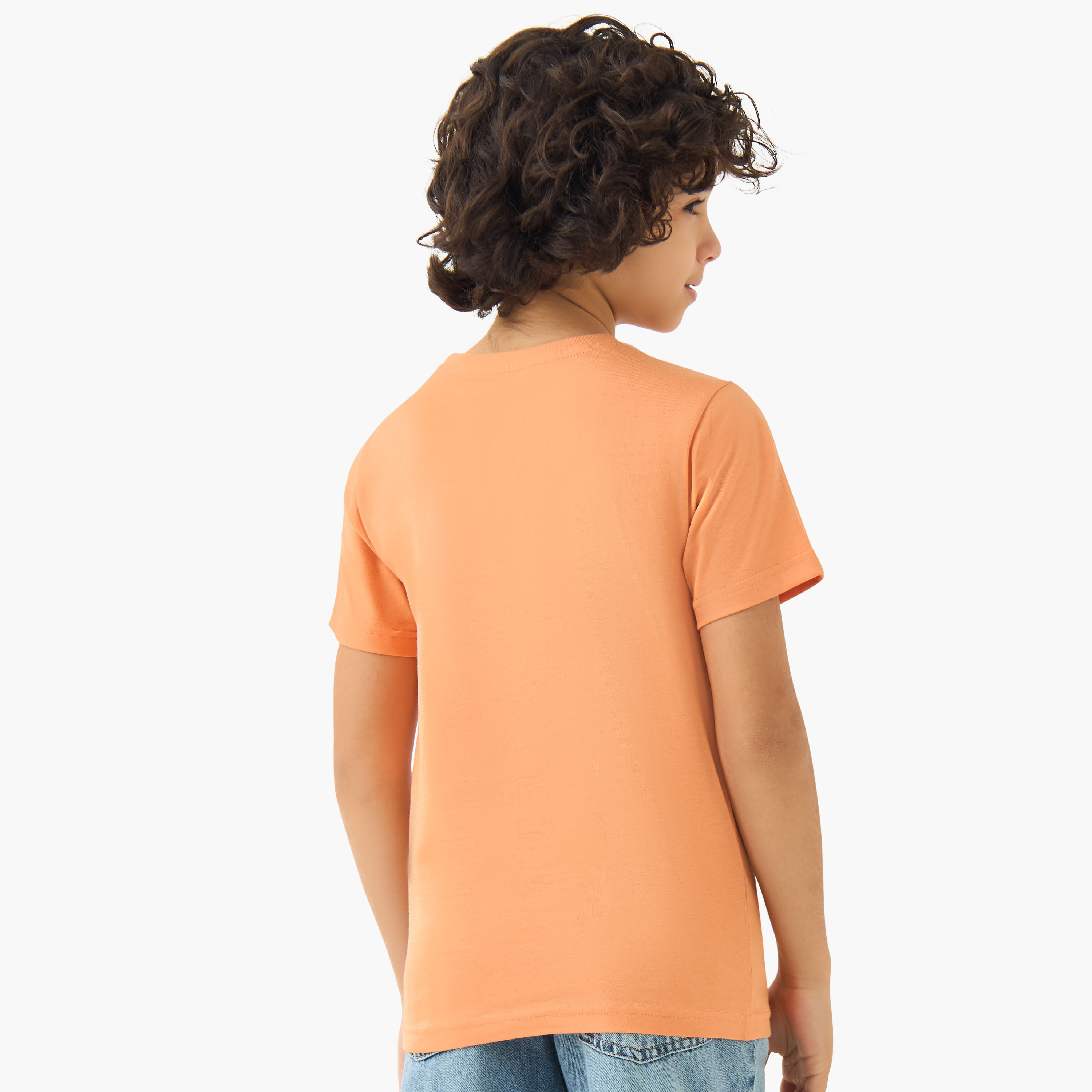 Juniors Crew Neck Short Sleeves T-shirt with Graphic Print-promo_babyshop_Buy2for30_KWT130526-image-3