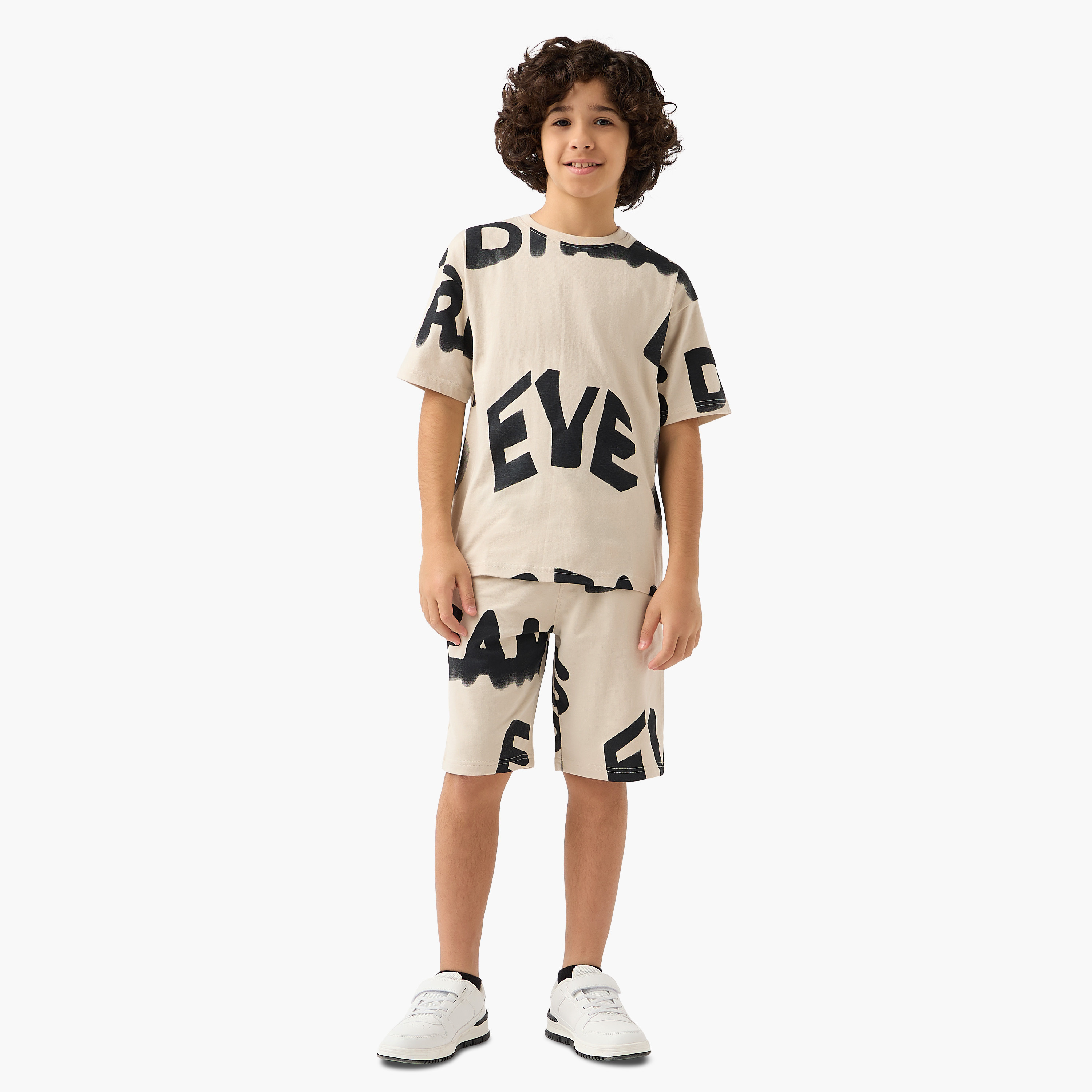 Juniors Crew Neck Short Sleeves T-shirt with Print-boys-clothing-tshirtsandpolos-image-2