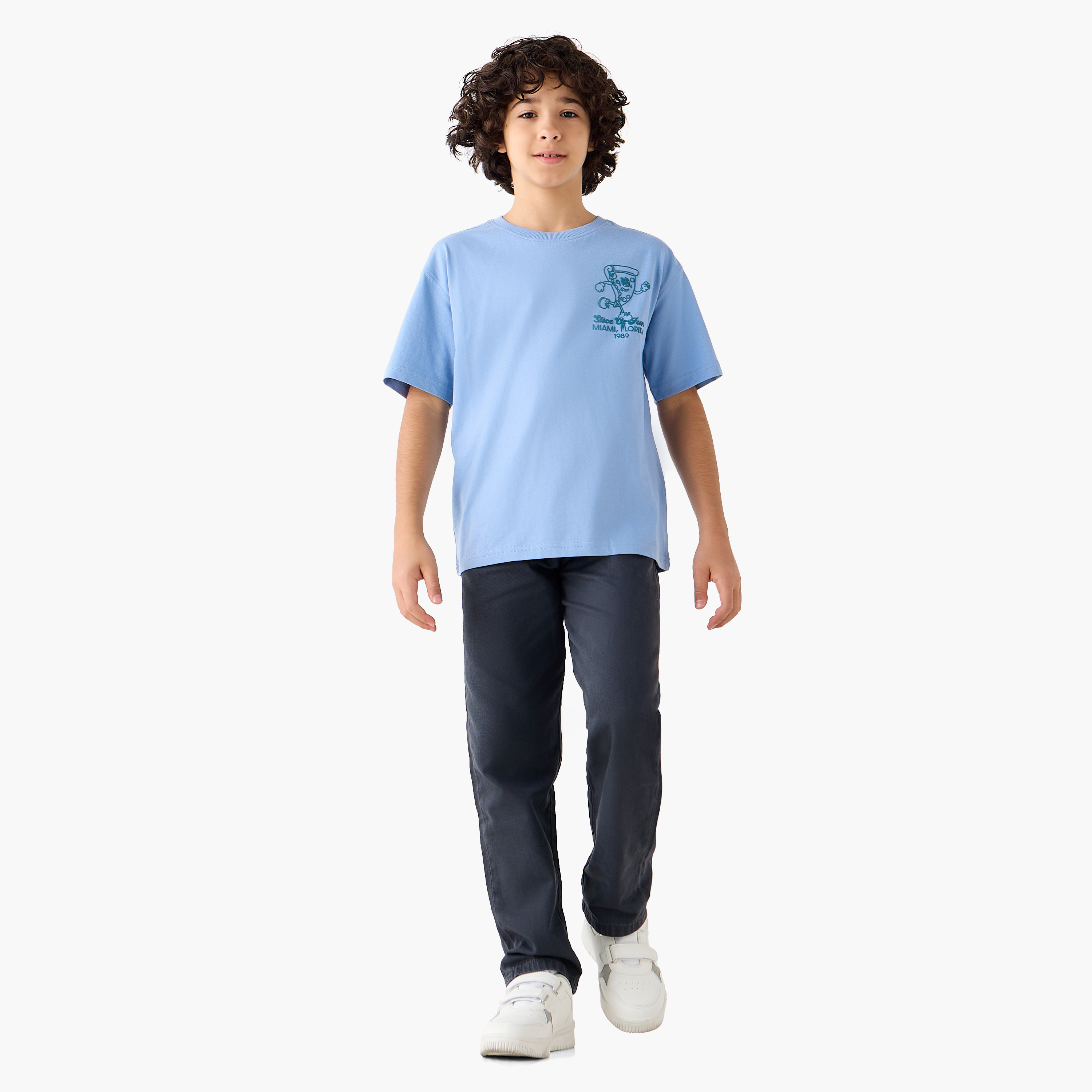 Juniors Crew Neck Short Sleeve T-shirt with Print-boys-clothing-tshirtsandpolos-image-2