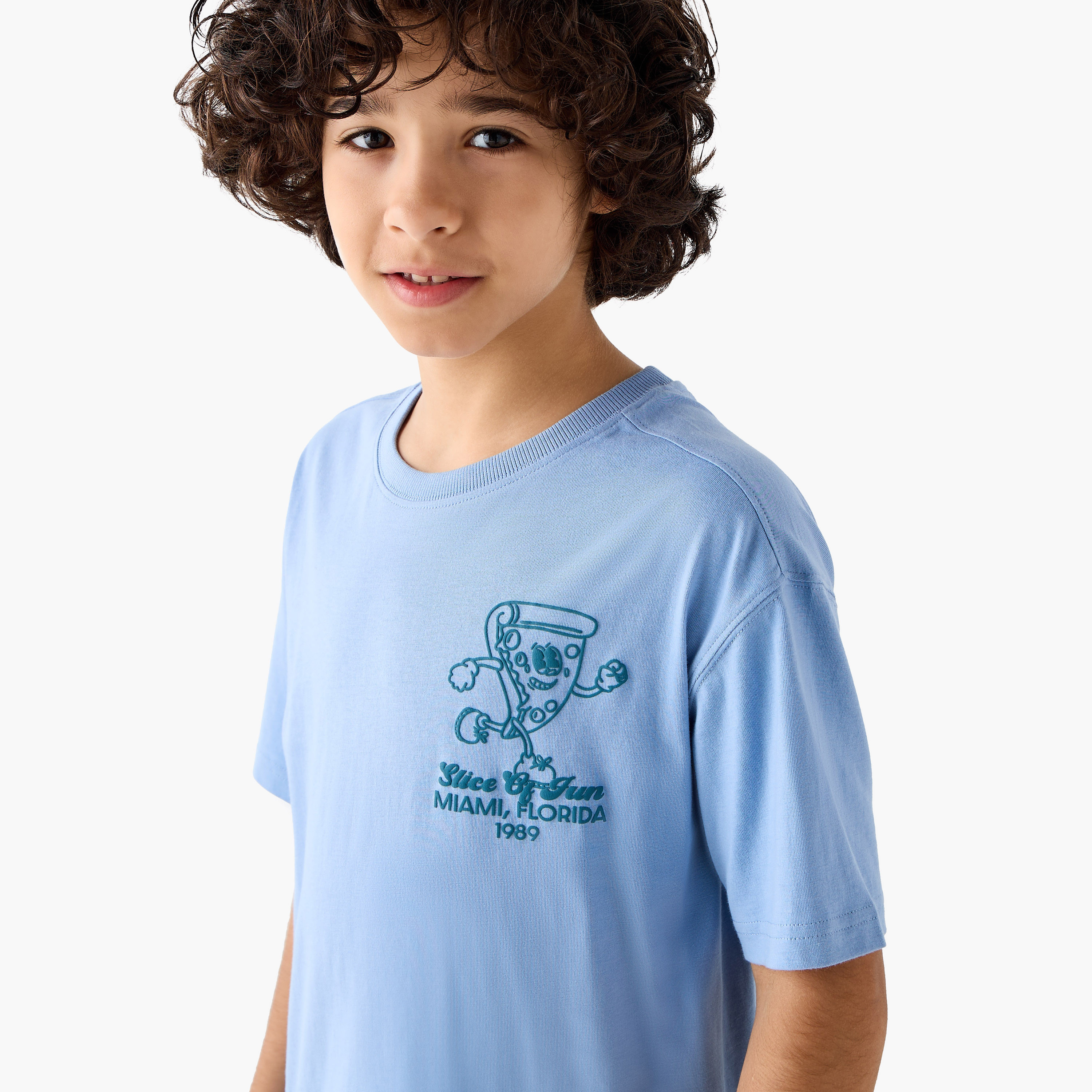 Juniors Crew Neck Short Sleeve T-shirt with Print-boys-clothing-tshirtsandpolos-image-4